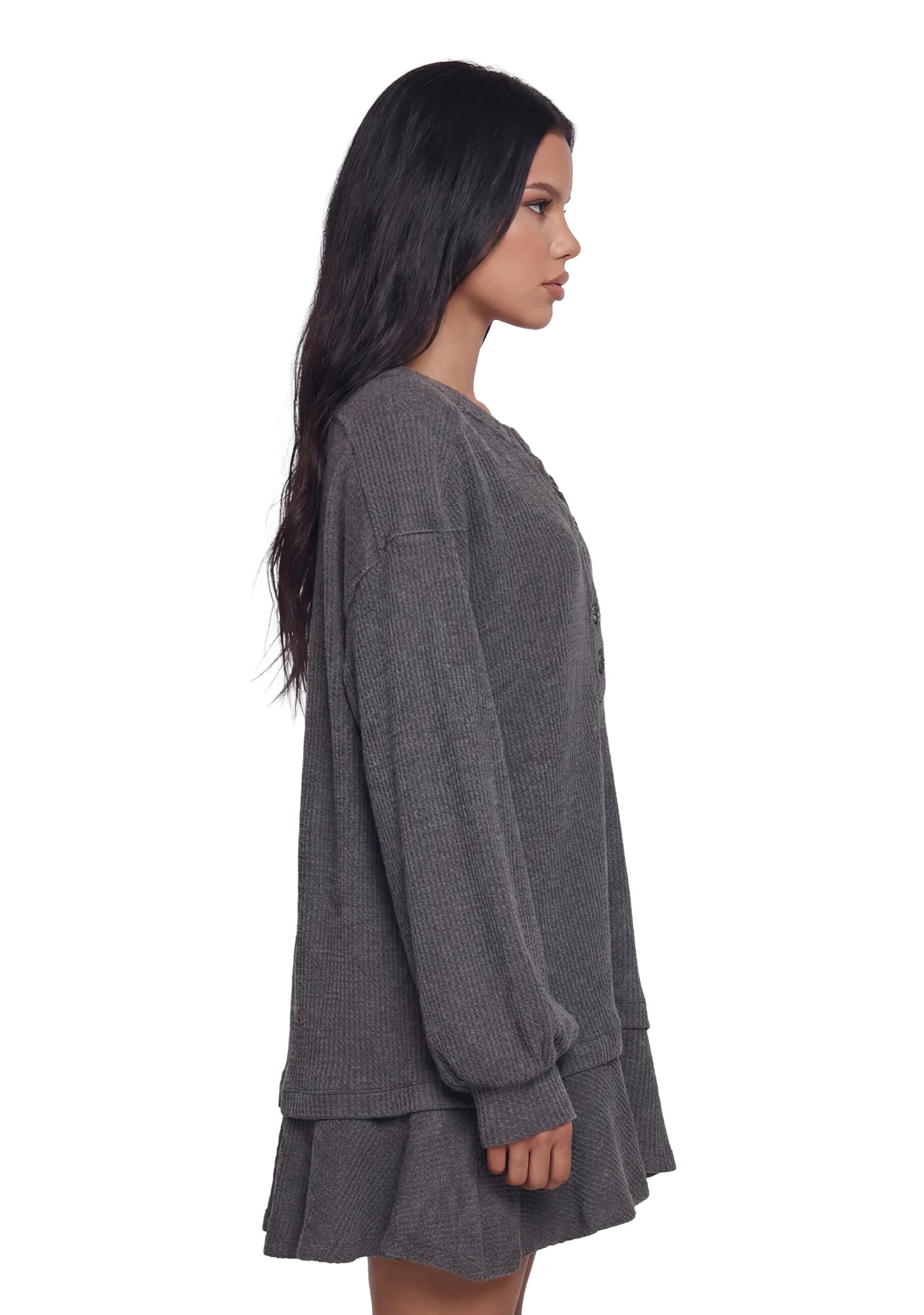 First Glances Trapeze Dress - Gray - Image 3