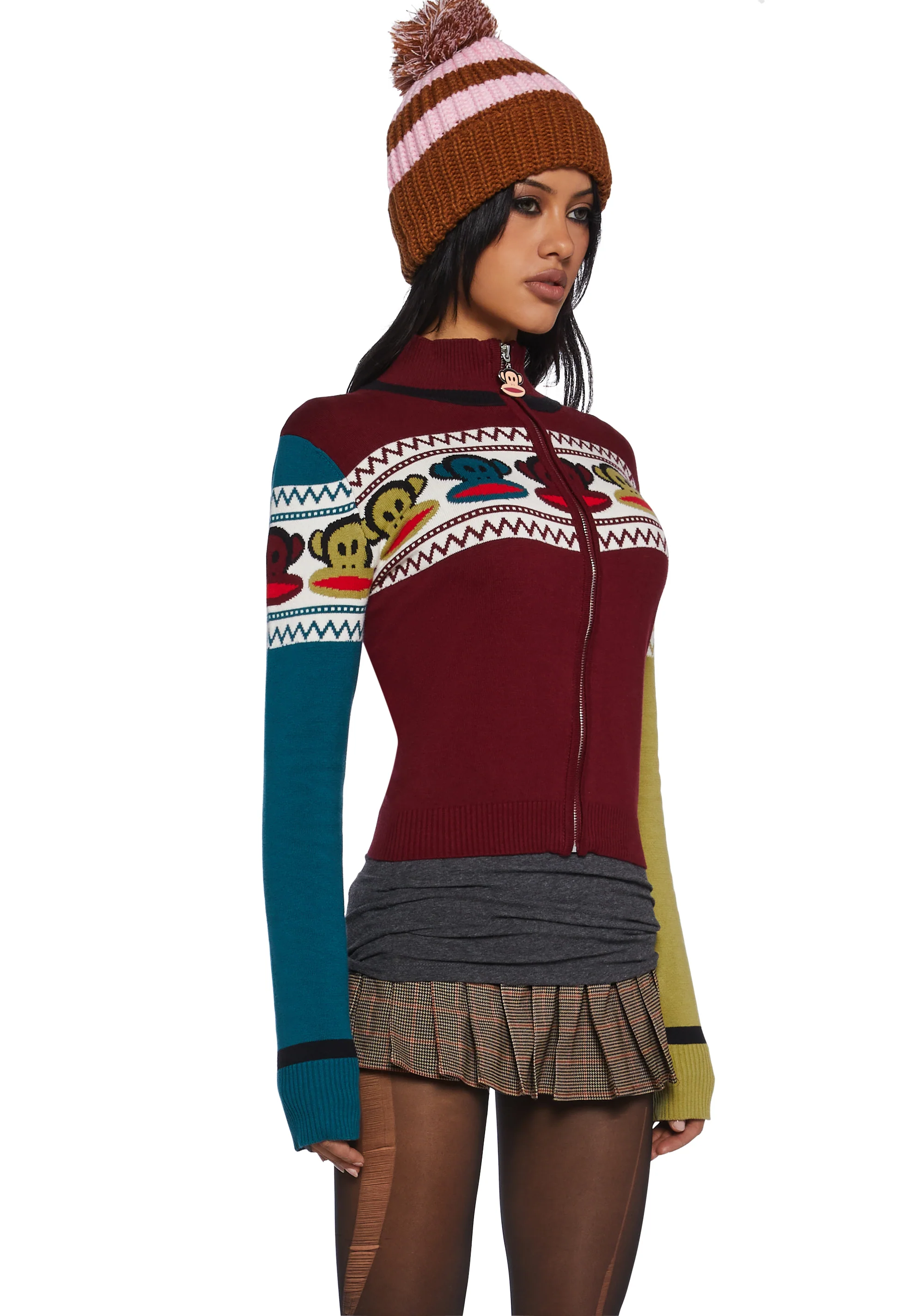 Retro Cozy Intarsia Sweater - Image 3