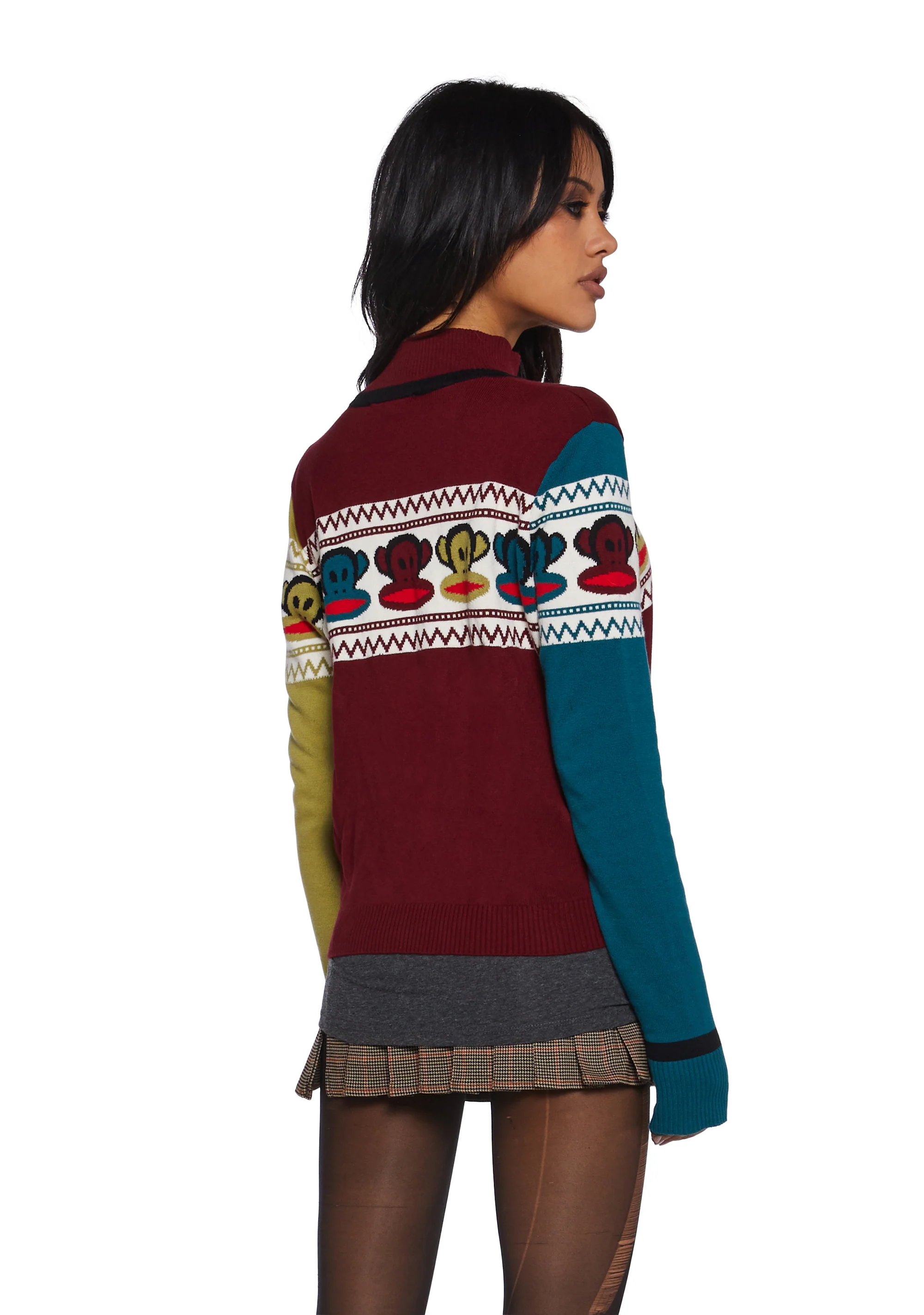 Retro Cozy Intarsia Sweater - Image 4