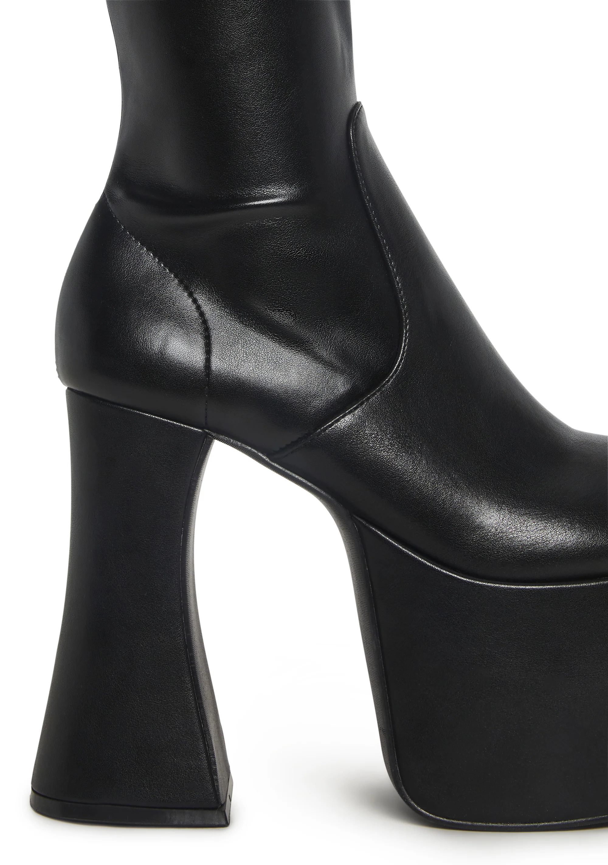 Retro Party Stretch Boots - Black - Image 2
