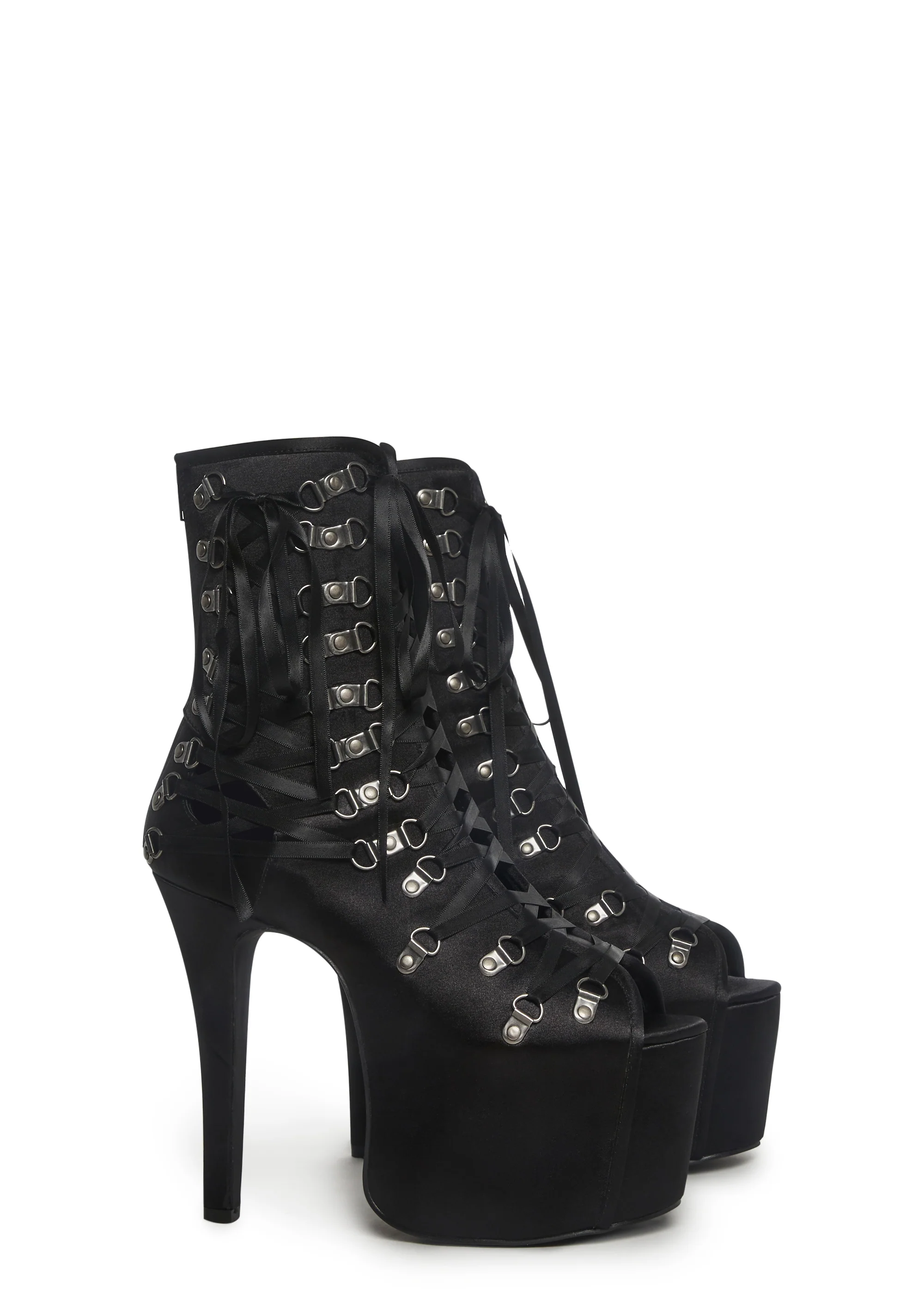 Glamtopia Lace -Up Platform Heels - Image 3