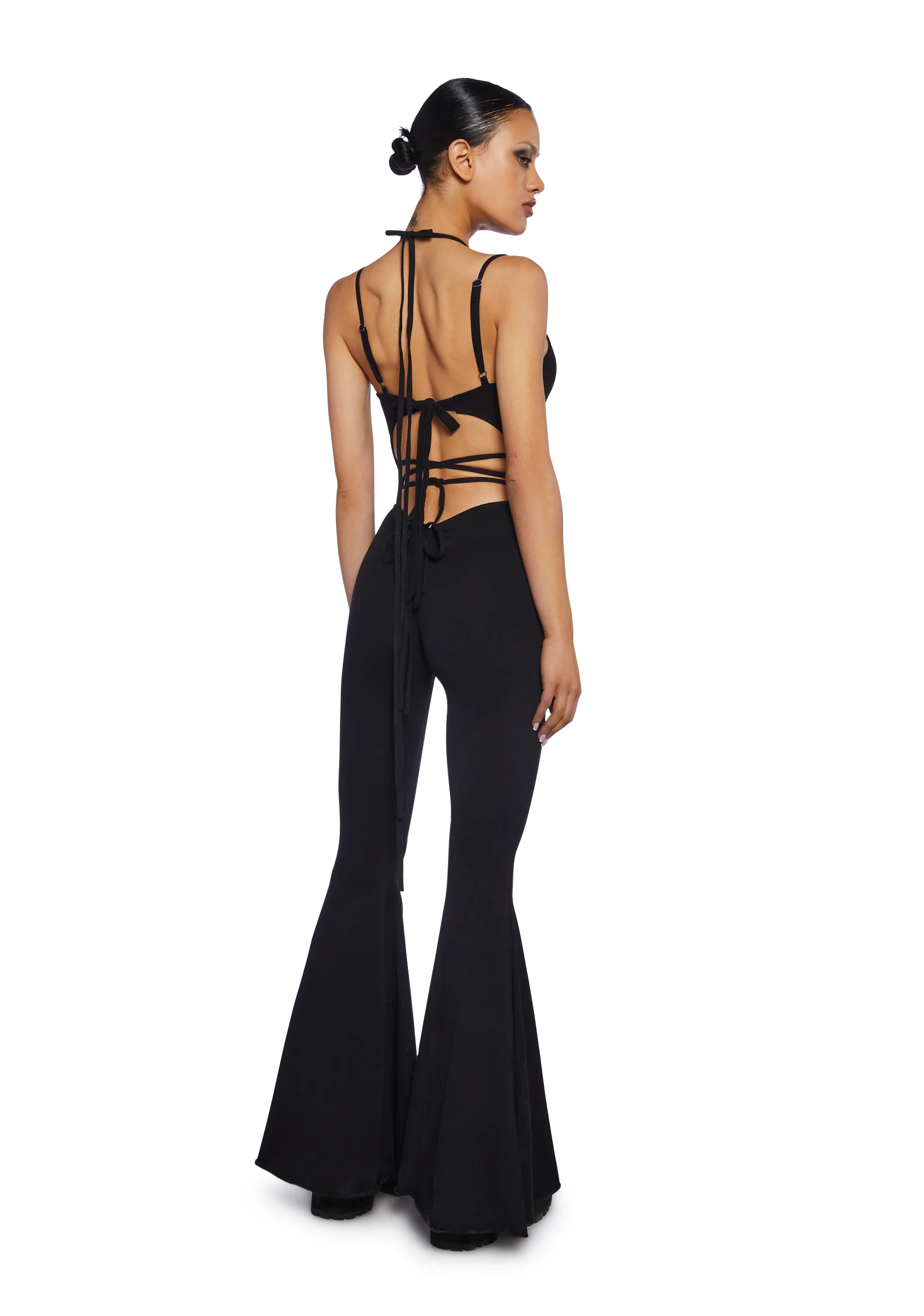 Reverb V-Cut Bell Bottom Jumpsuit - Image 4