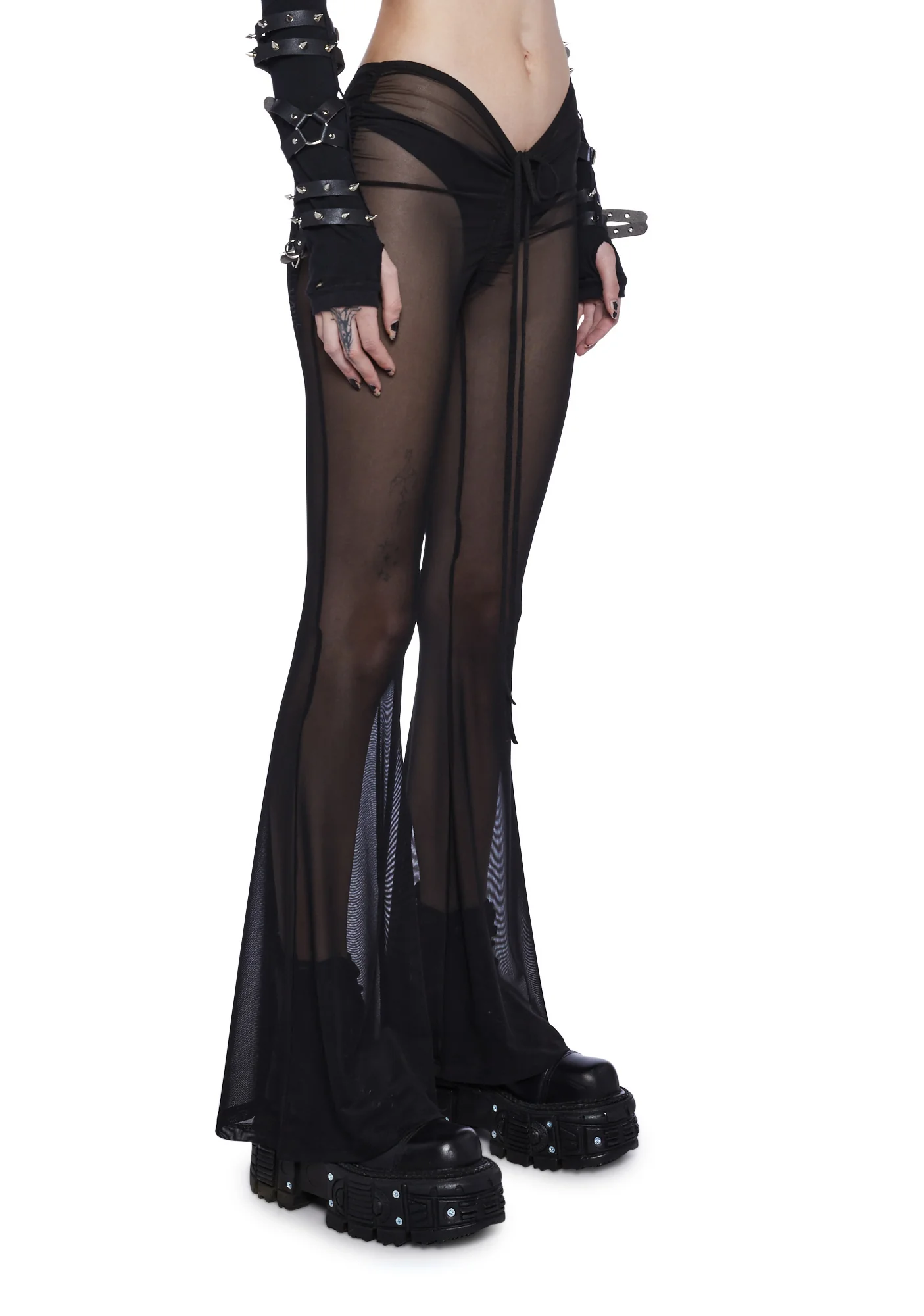 Reverb V-Cut Sheer Bell Bottoms - Image 3