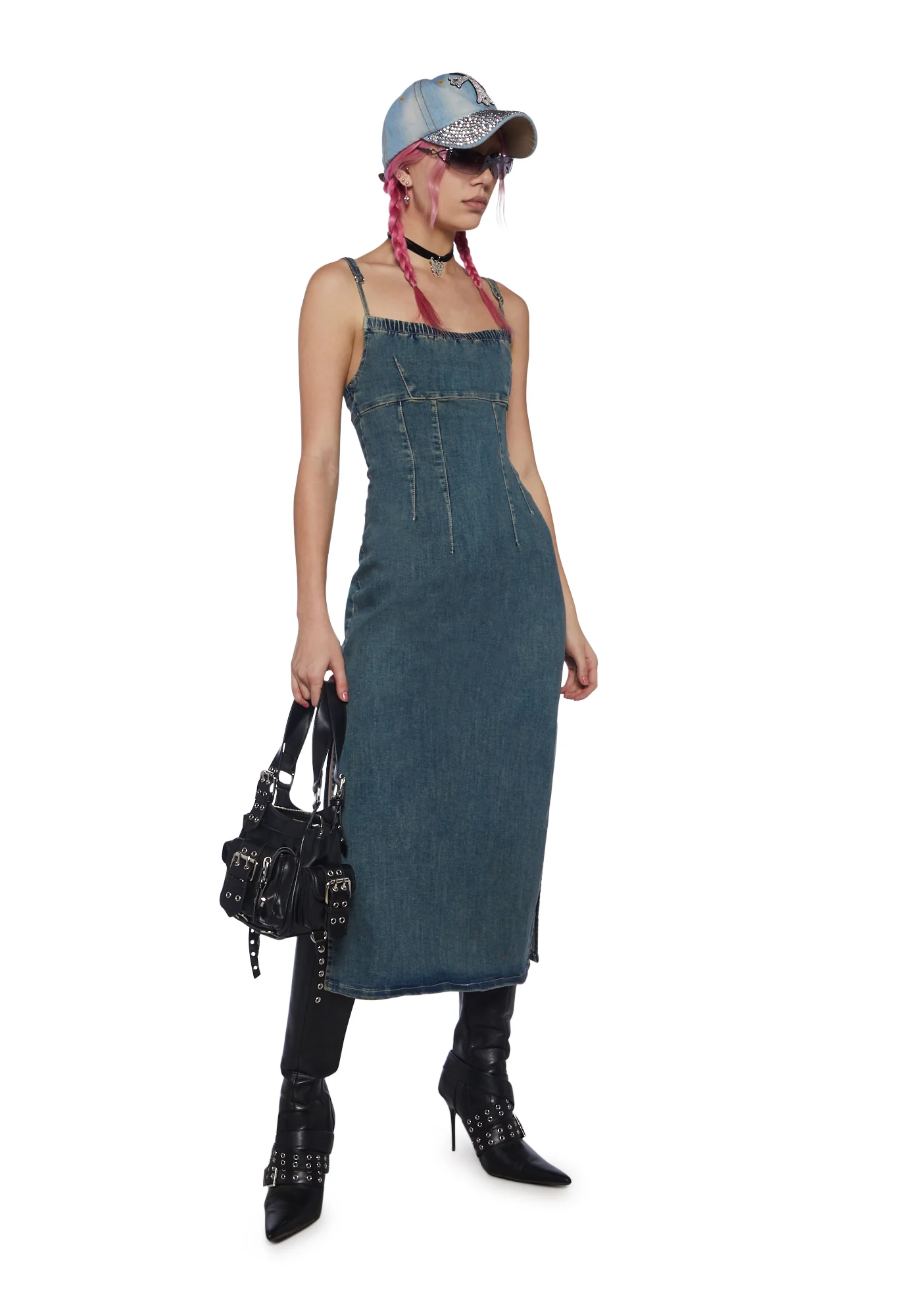 Reyne Denim Midi Dress - Image 5