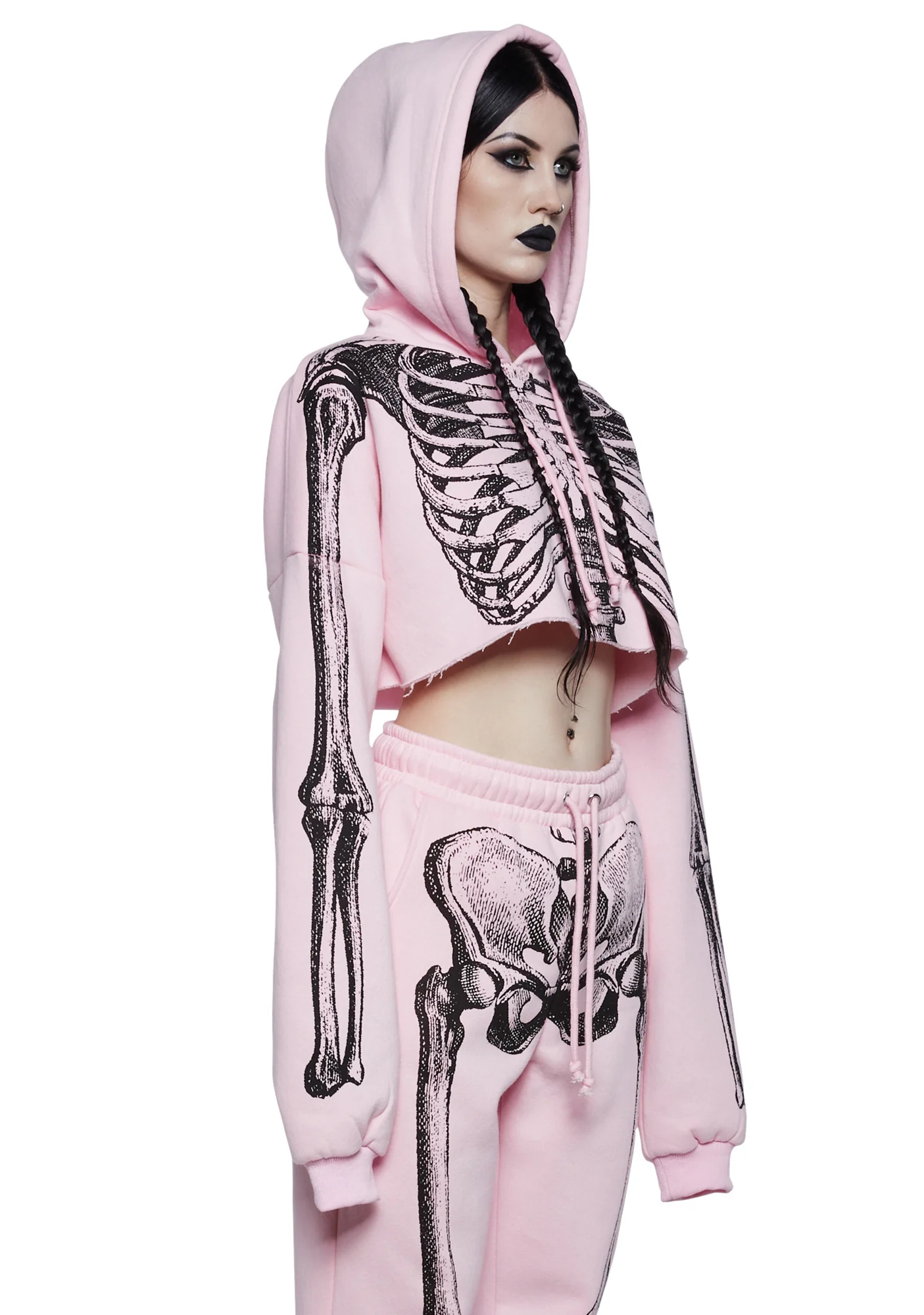 Rib By Rib Cropped Hoodie - Image 3