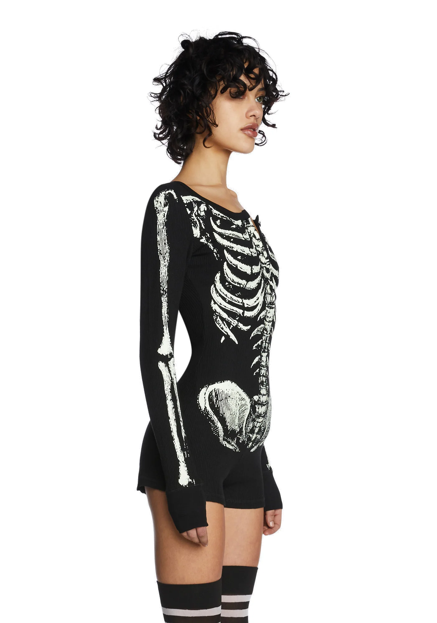 Rib By Rib Long Sleeve Romper - Image 3