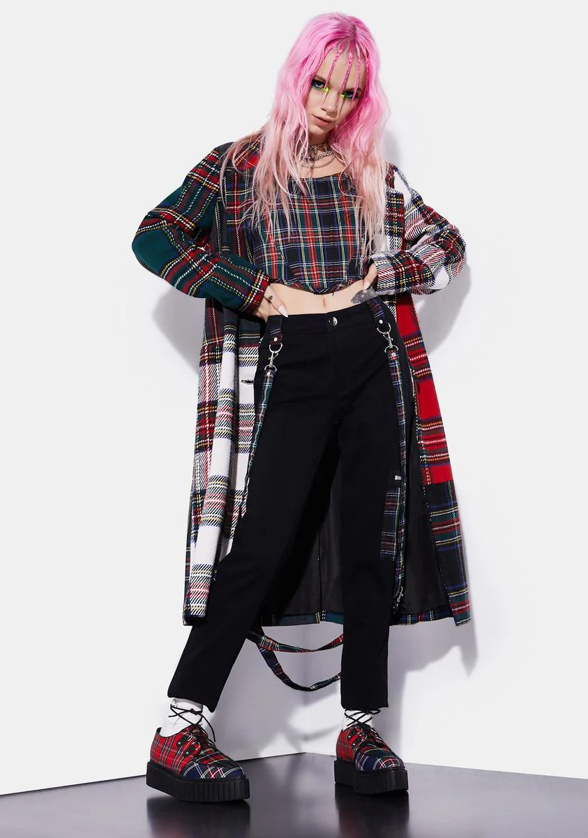 Riot Squad Plaid Corset Top - Image 3