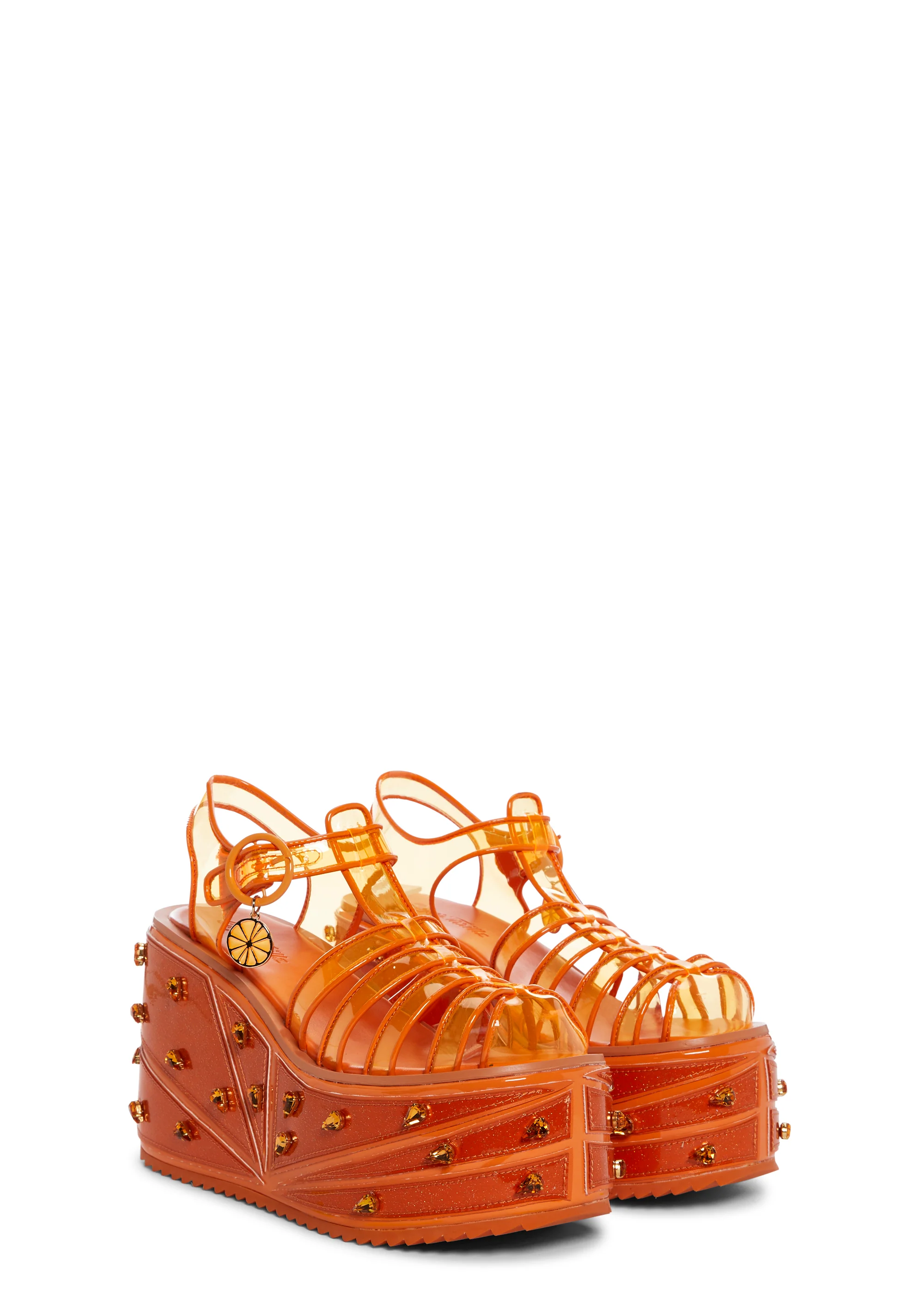 Ripe For Love Platform Sandals - Orange - Image 3