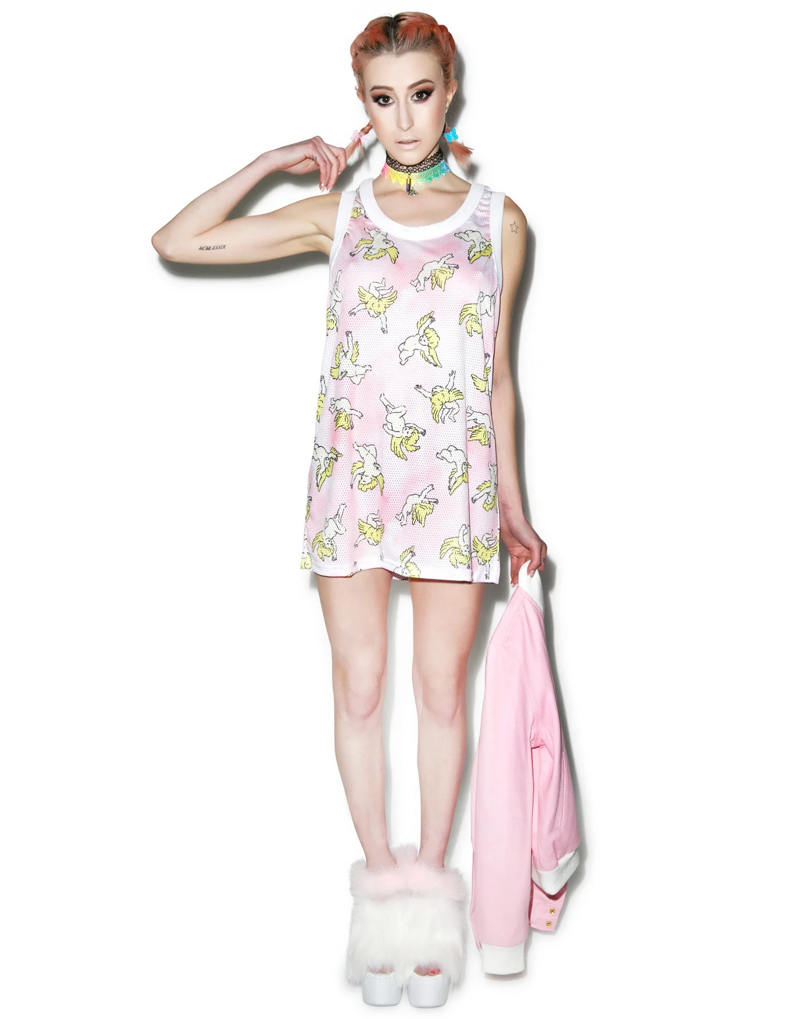 Risen Sky Mesh Tank - Light Blue - Image 7