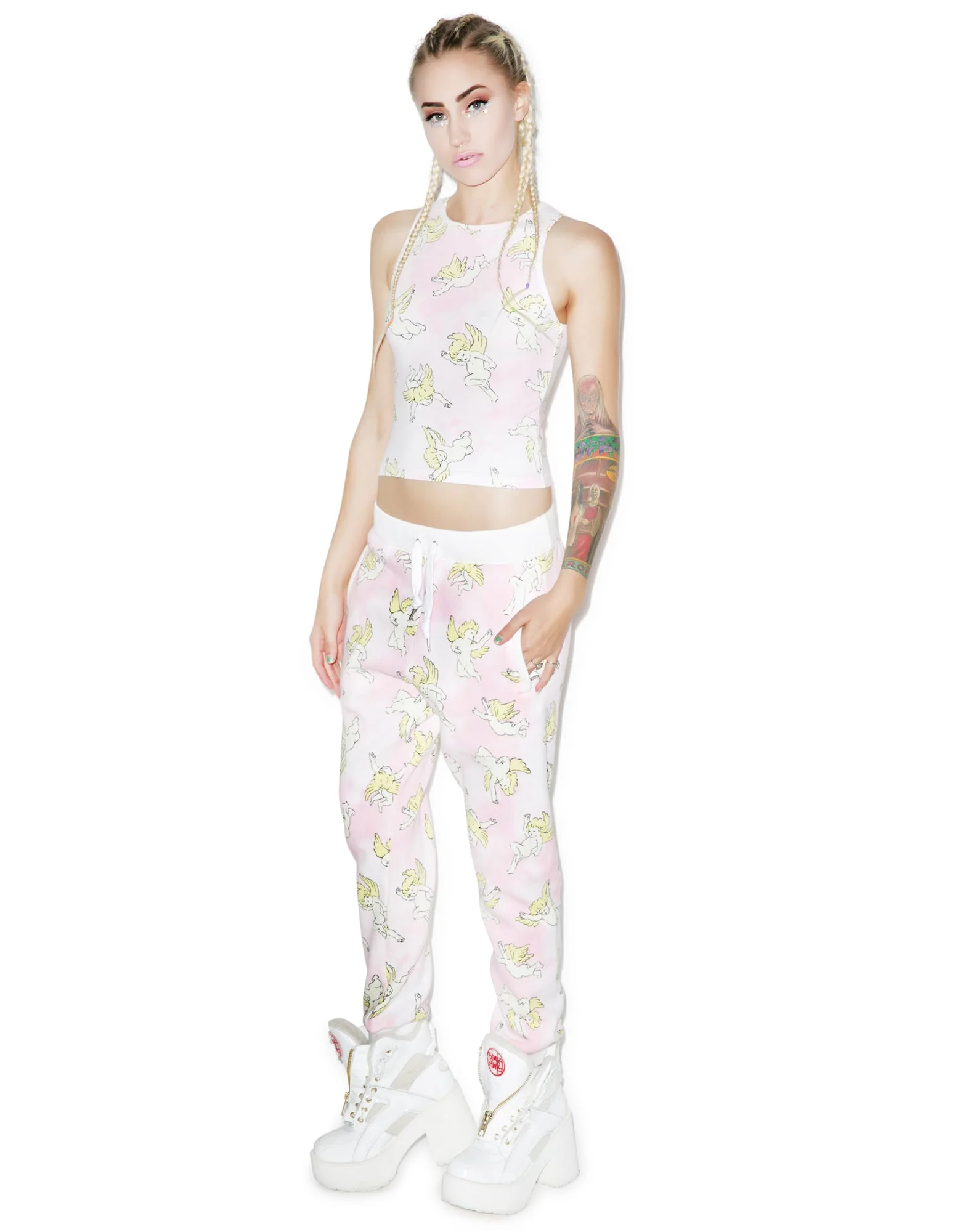 Risen Sky Sweat Pants - Light Pink - Image 3