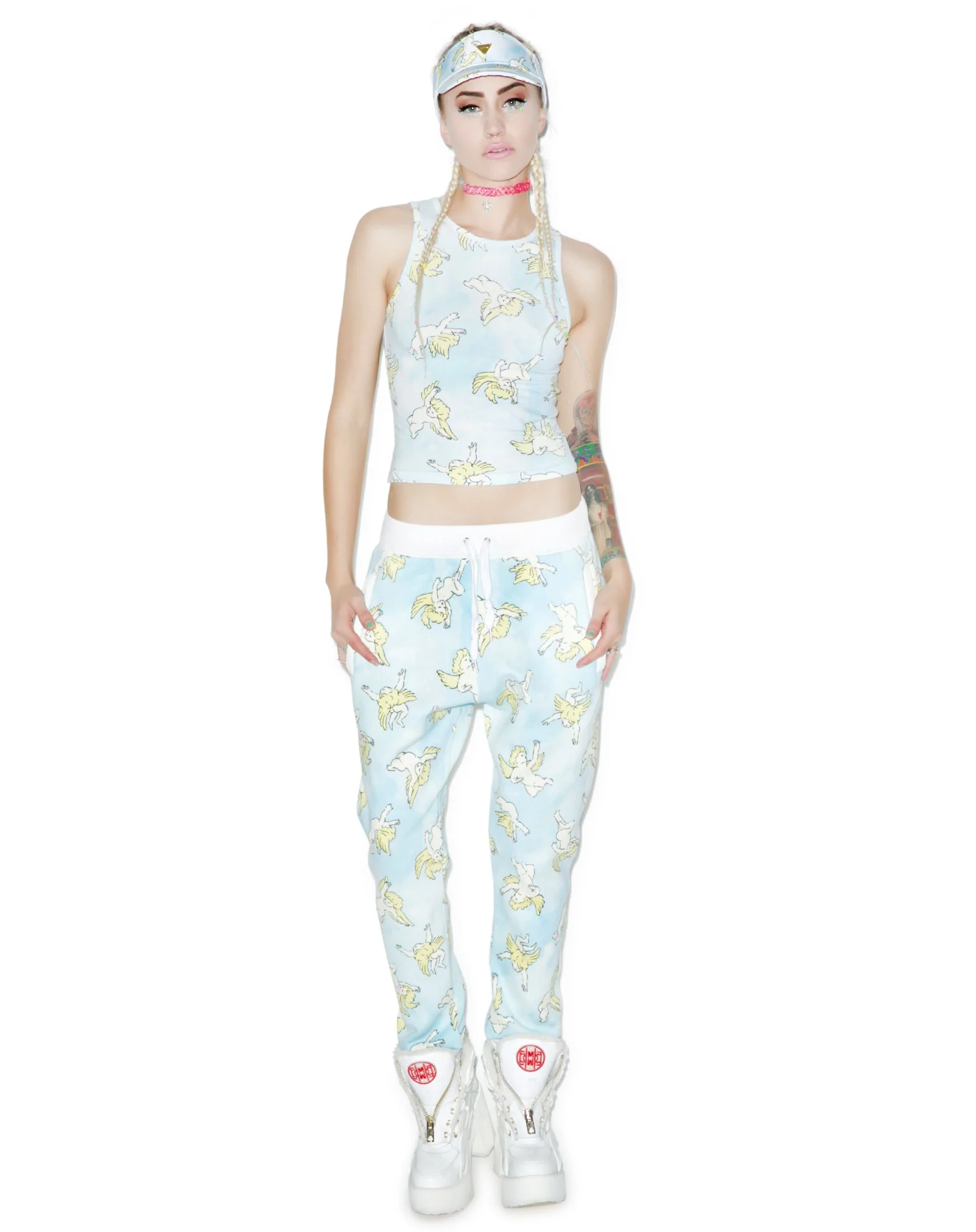 Risen Sky Sweat Pants - Light Pink - Image 8