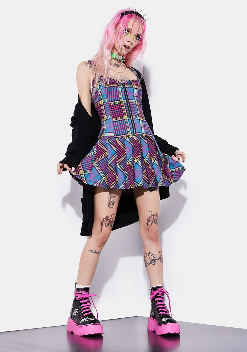 Risky Business Plaid Dress - Image 3