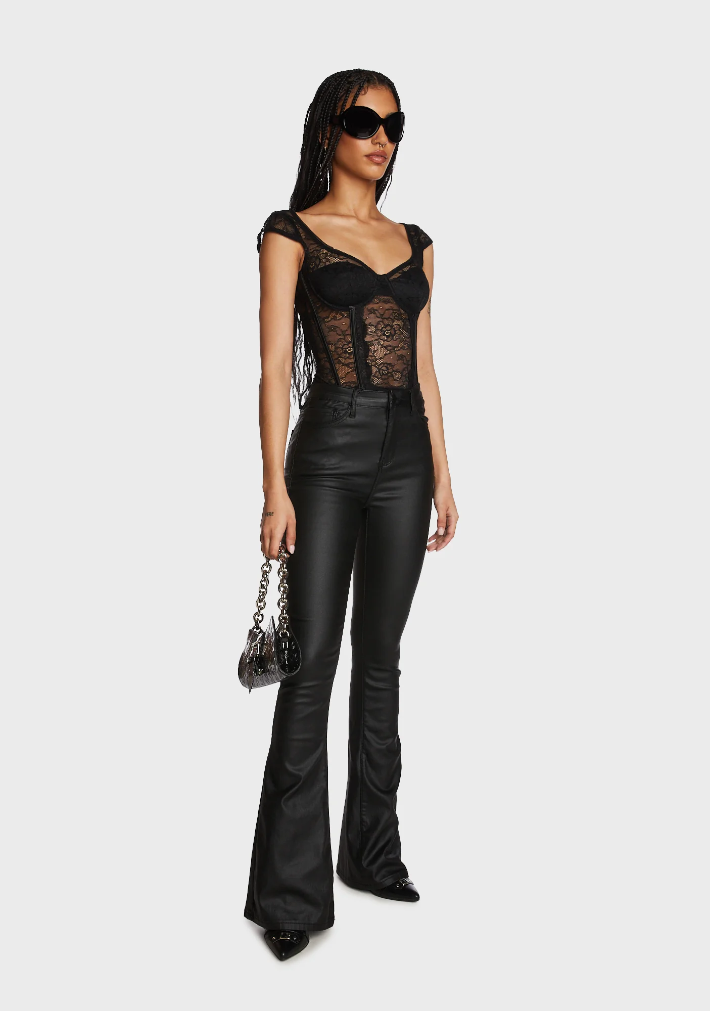 Rita Lace Corset - Black - Image 2