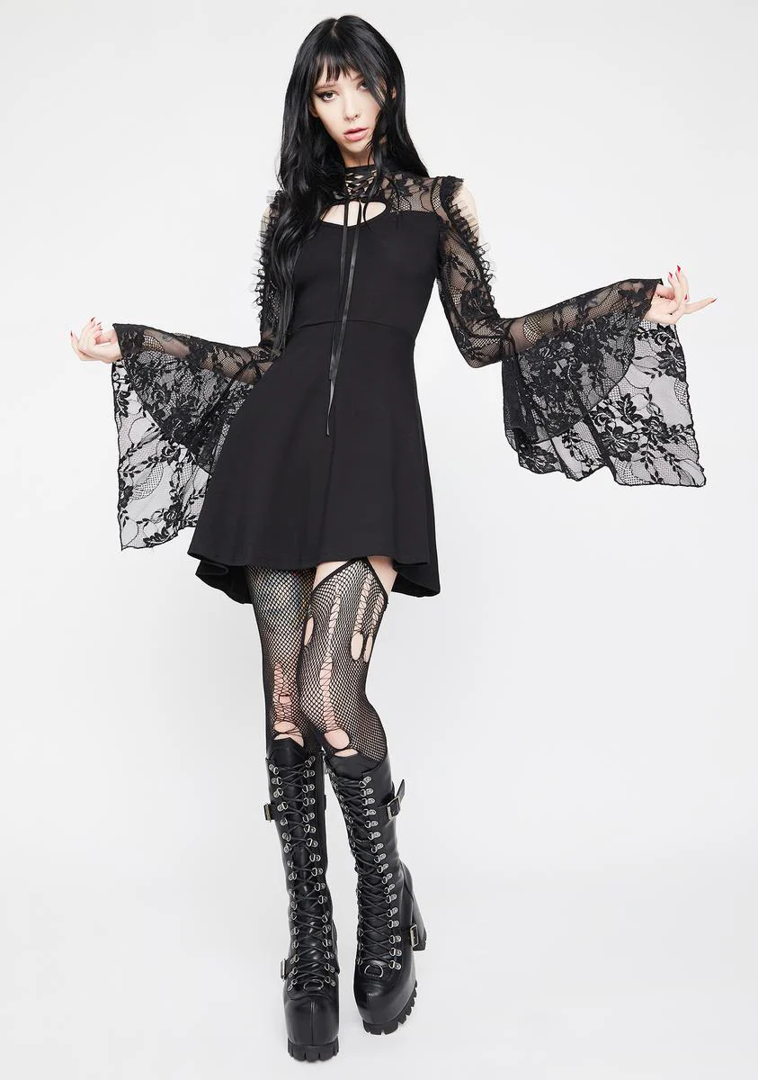 Rock Princess Lace Mini Dress - Image 3