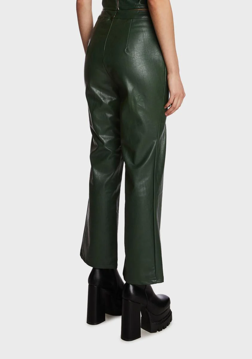 Rock Superstar Vegan Leather Pants - Image 4