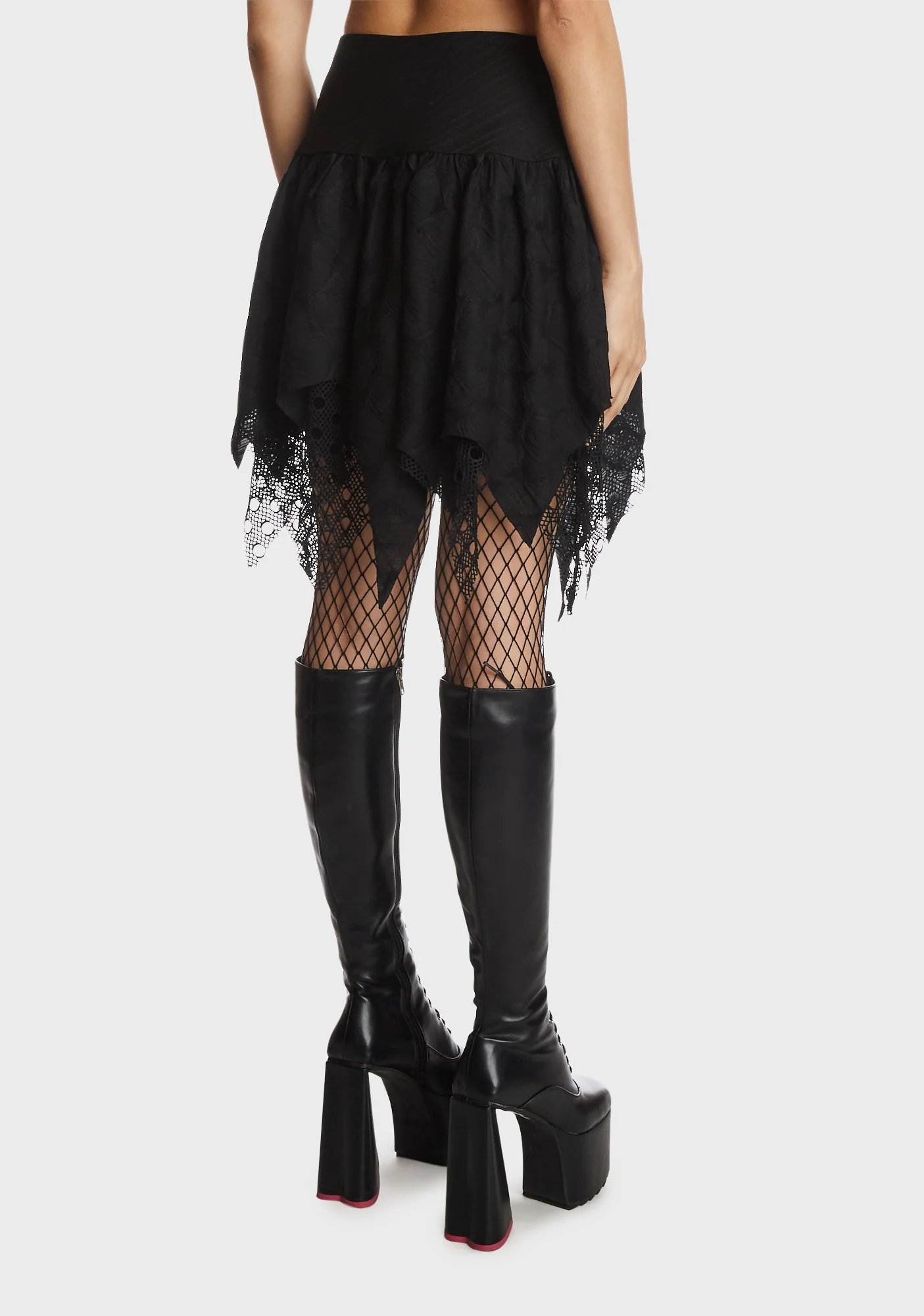 Rocker Irregular Messy Hem Skirt - Image 4