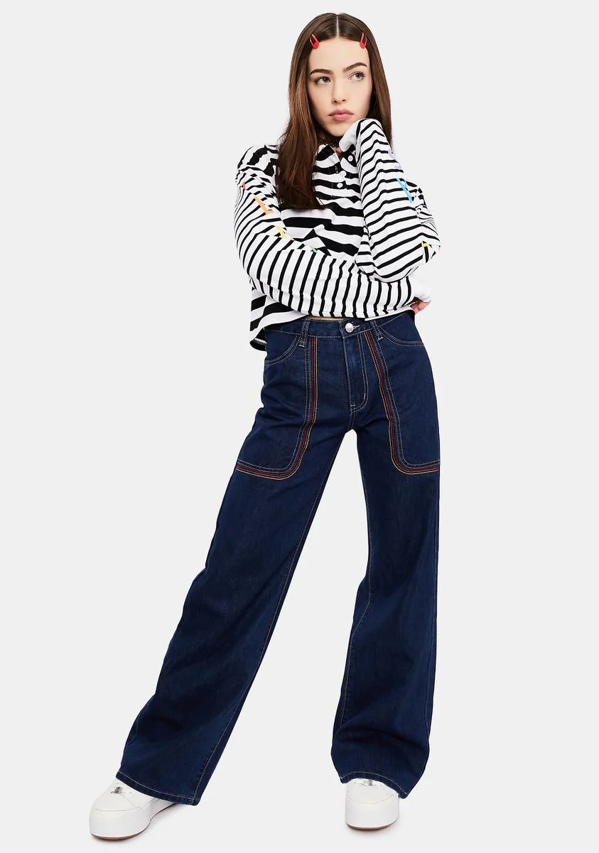 Rockin' Around Wide Leg Jeans - Image 2