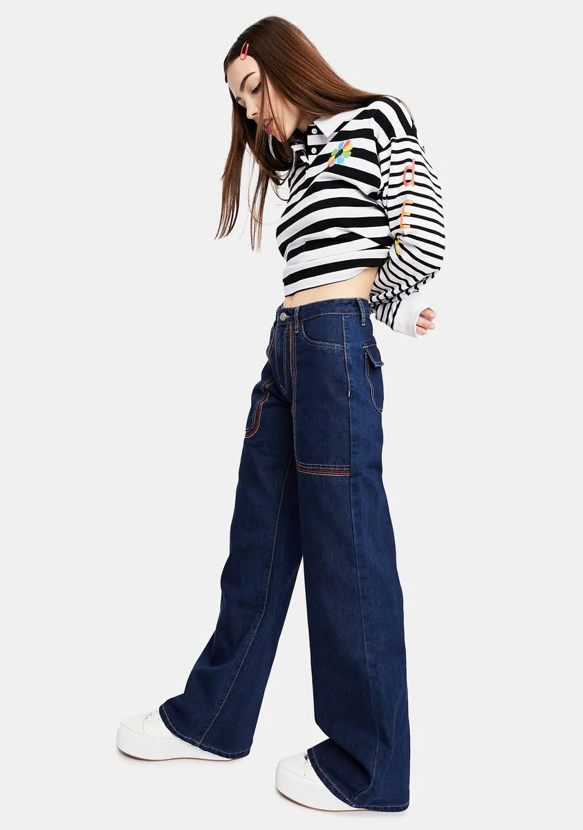 Rockin' Around Wide Leg Jeans - Image 3