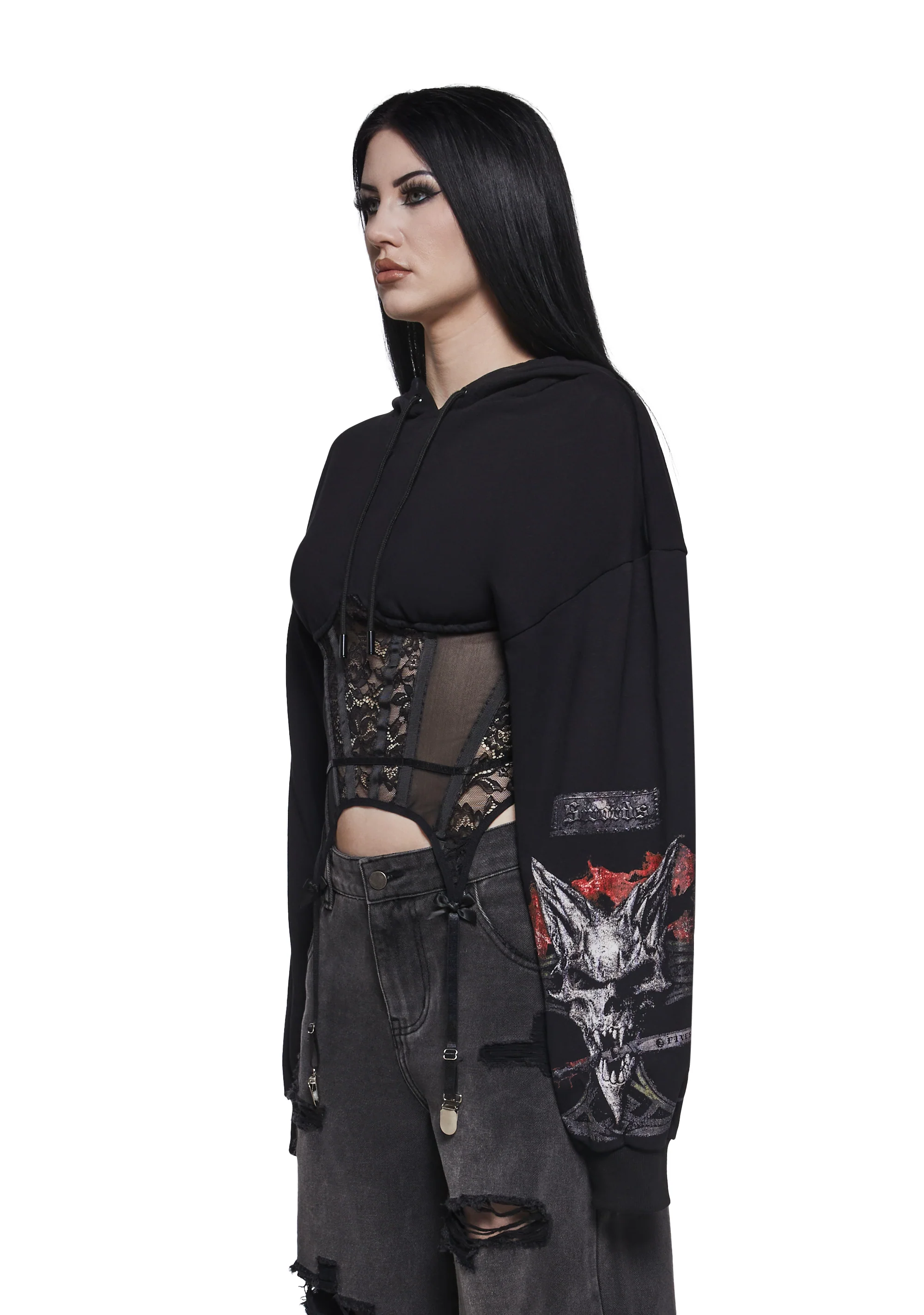 Rockstar Corset Hoodie - Image 4
