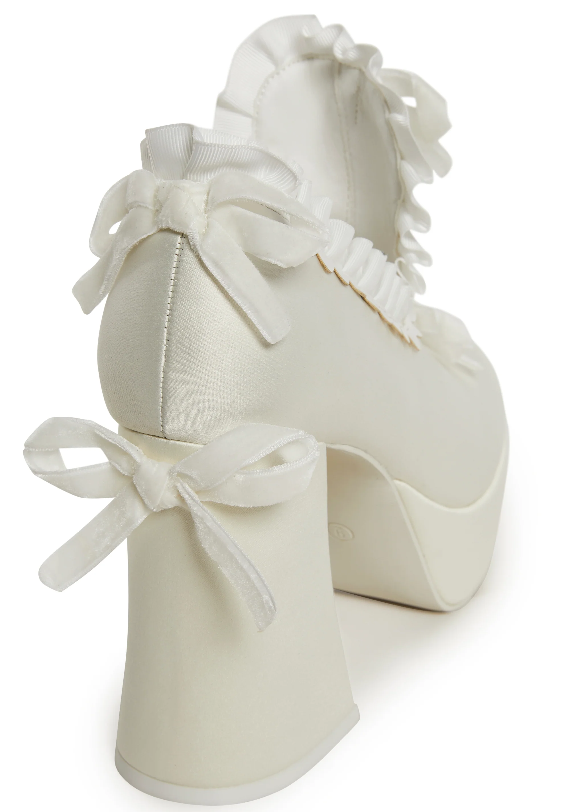 Bisou Baby Platform Heels - White - Image 3