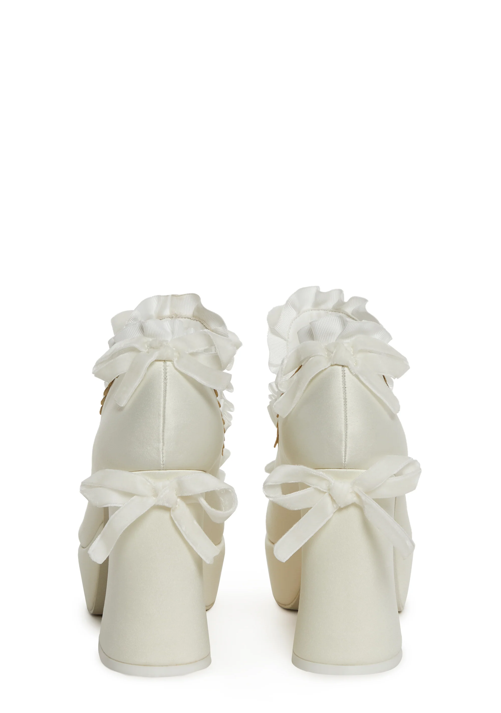 Bisou Baby Platform Heels - White - Image 4