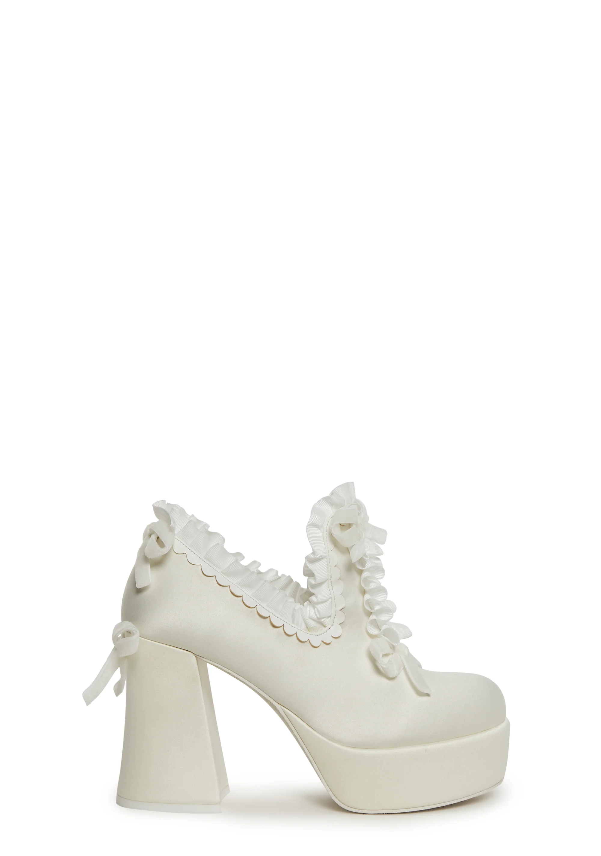Bisou Baby Platform Heels - White - Image 5