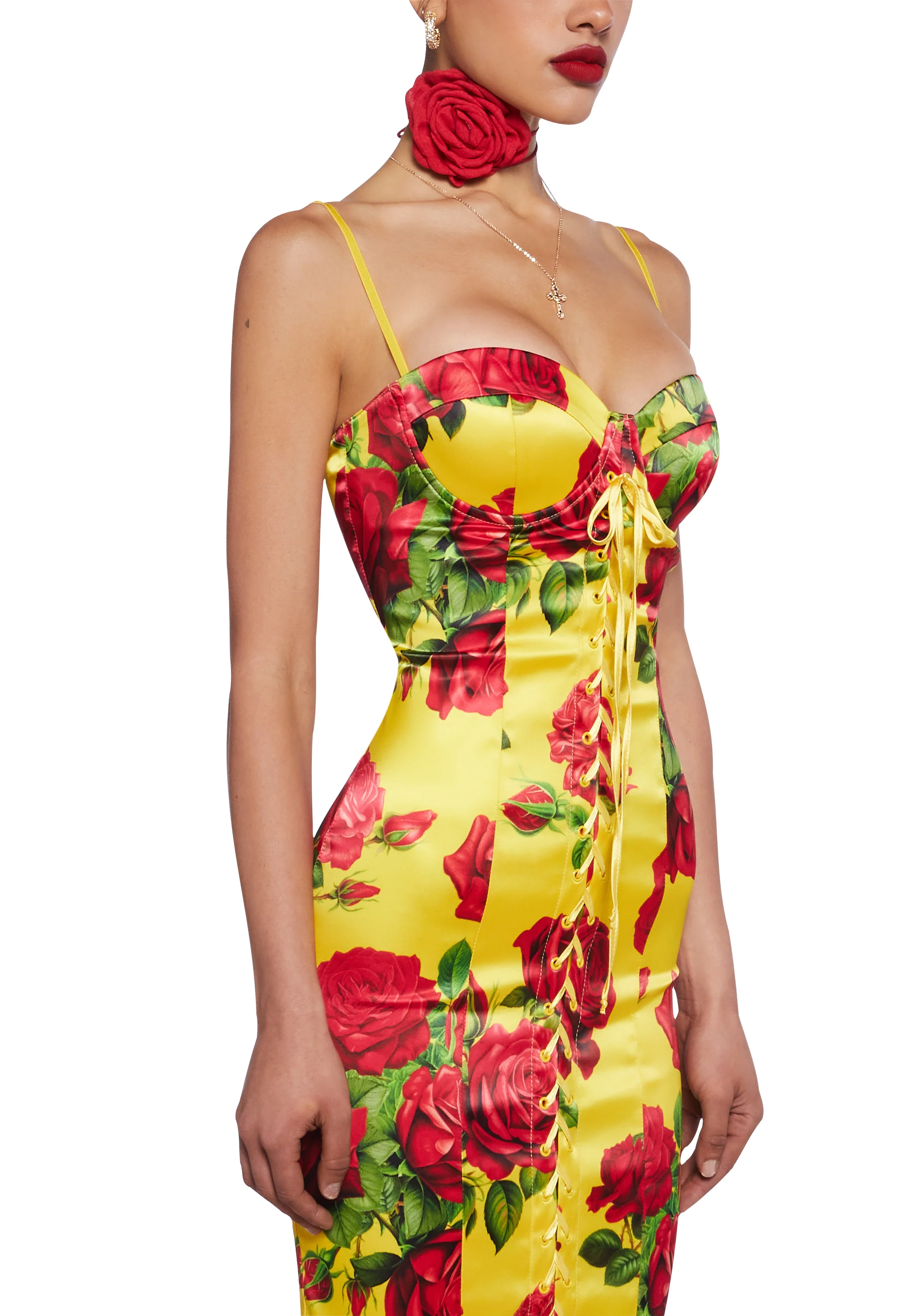 Romantic Getaway Midi Dress - Yellow - Image 2