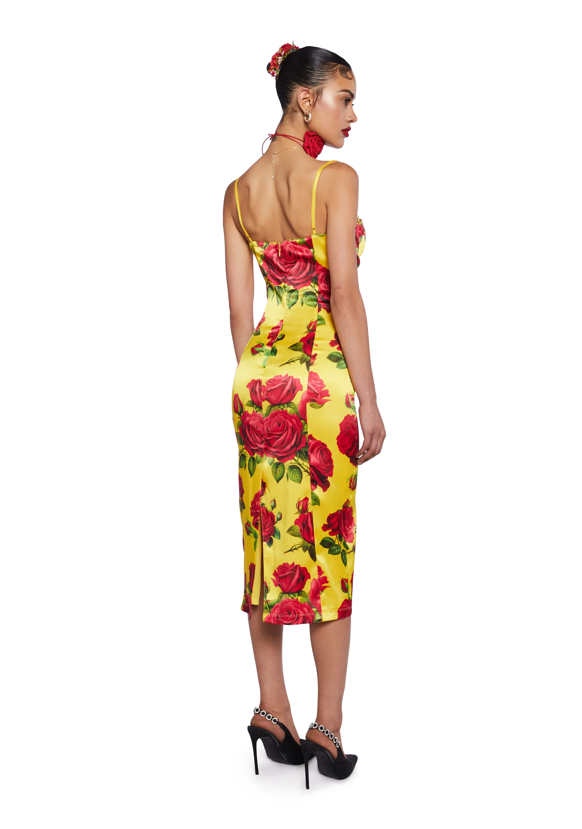 Romantic Getaway Midi Dress - Yellow - Image 4