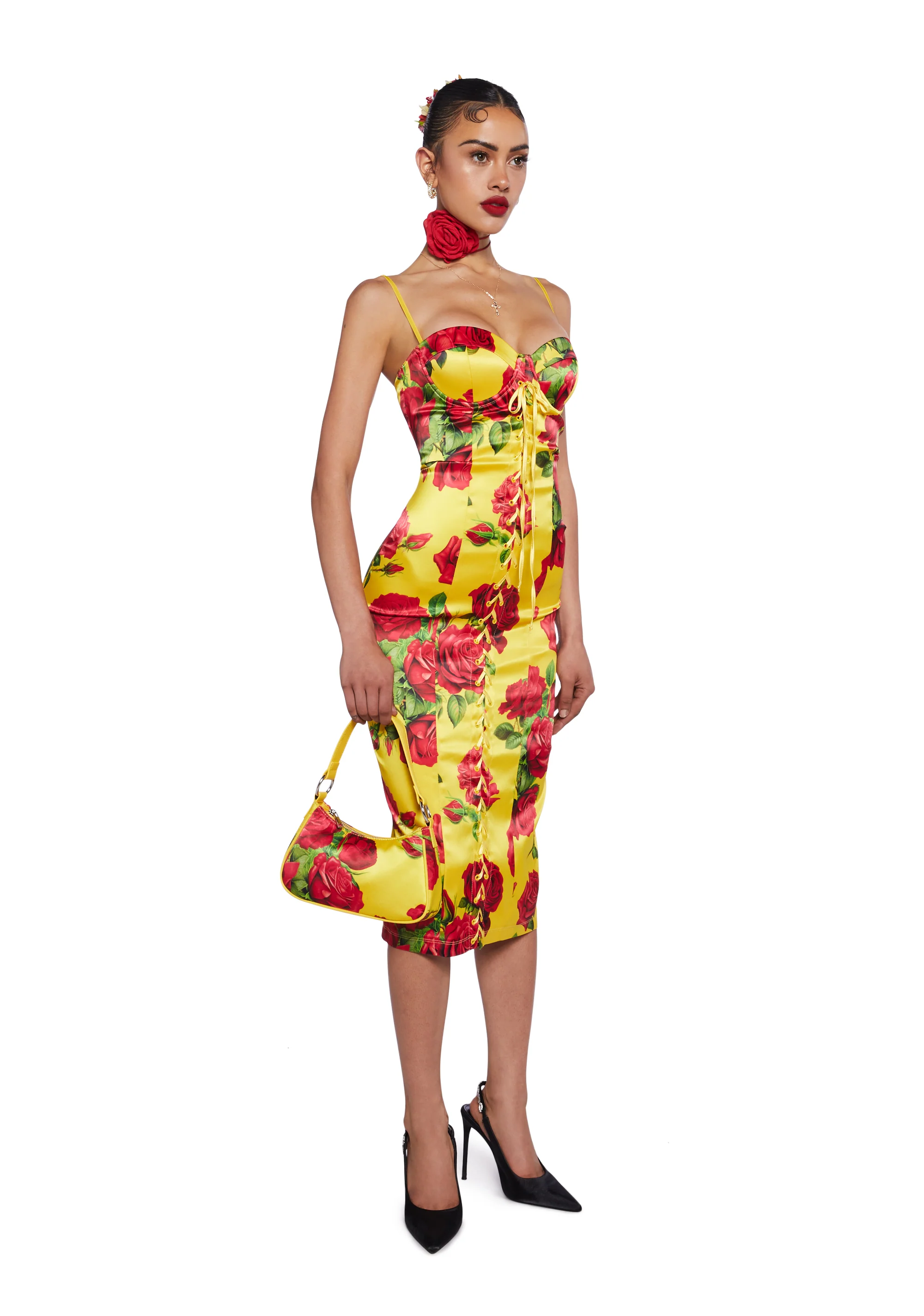 Romantic Getaway Midi Dress - Yellow - Image 5