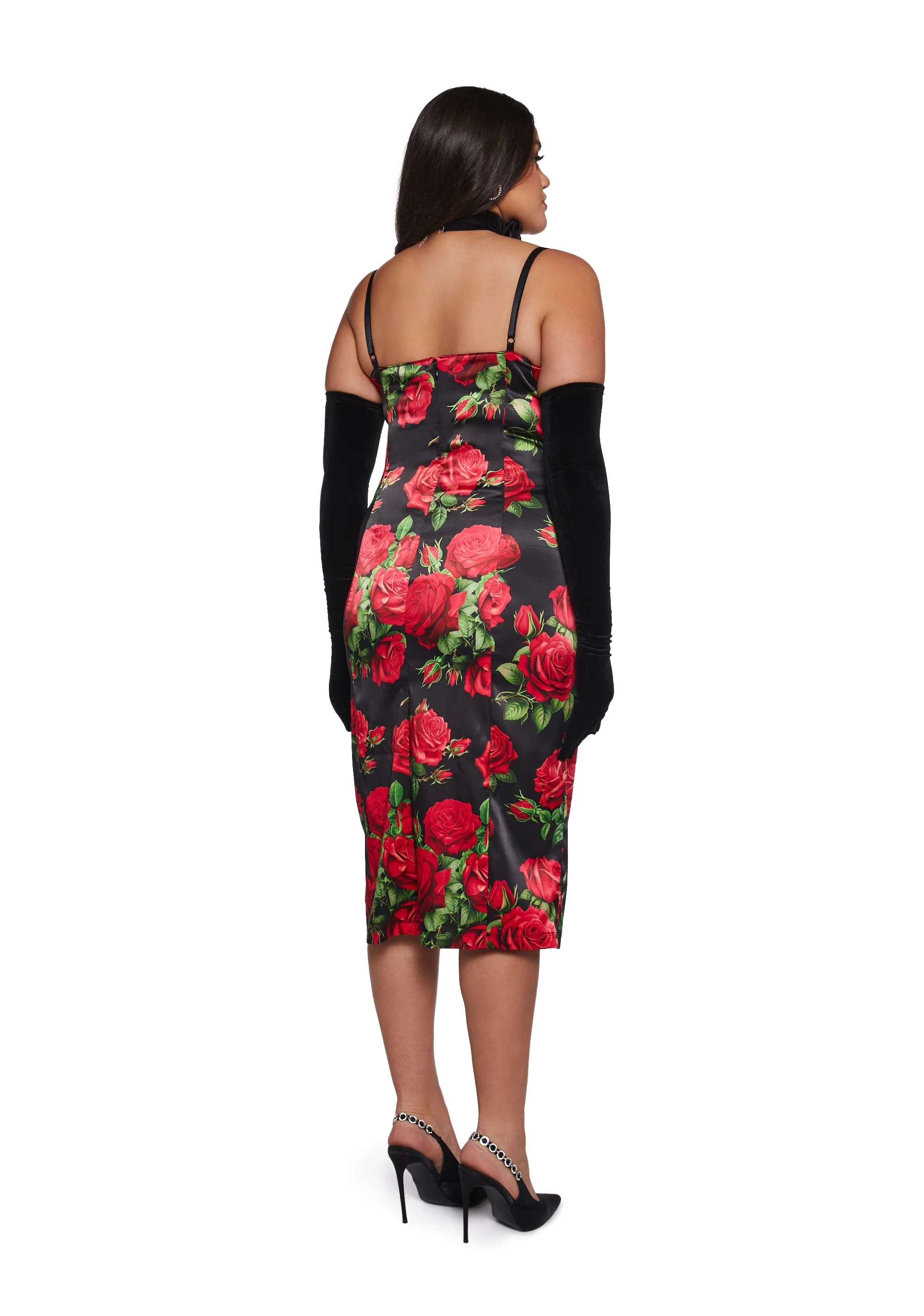 Romantic Getaway Midi Dress - Black - Image 11