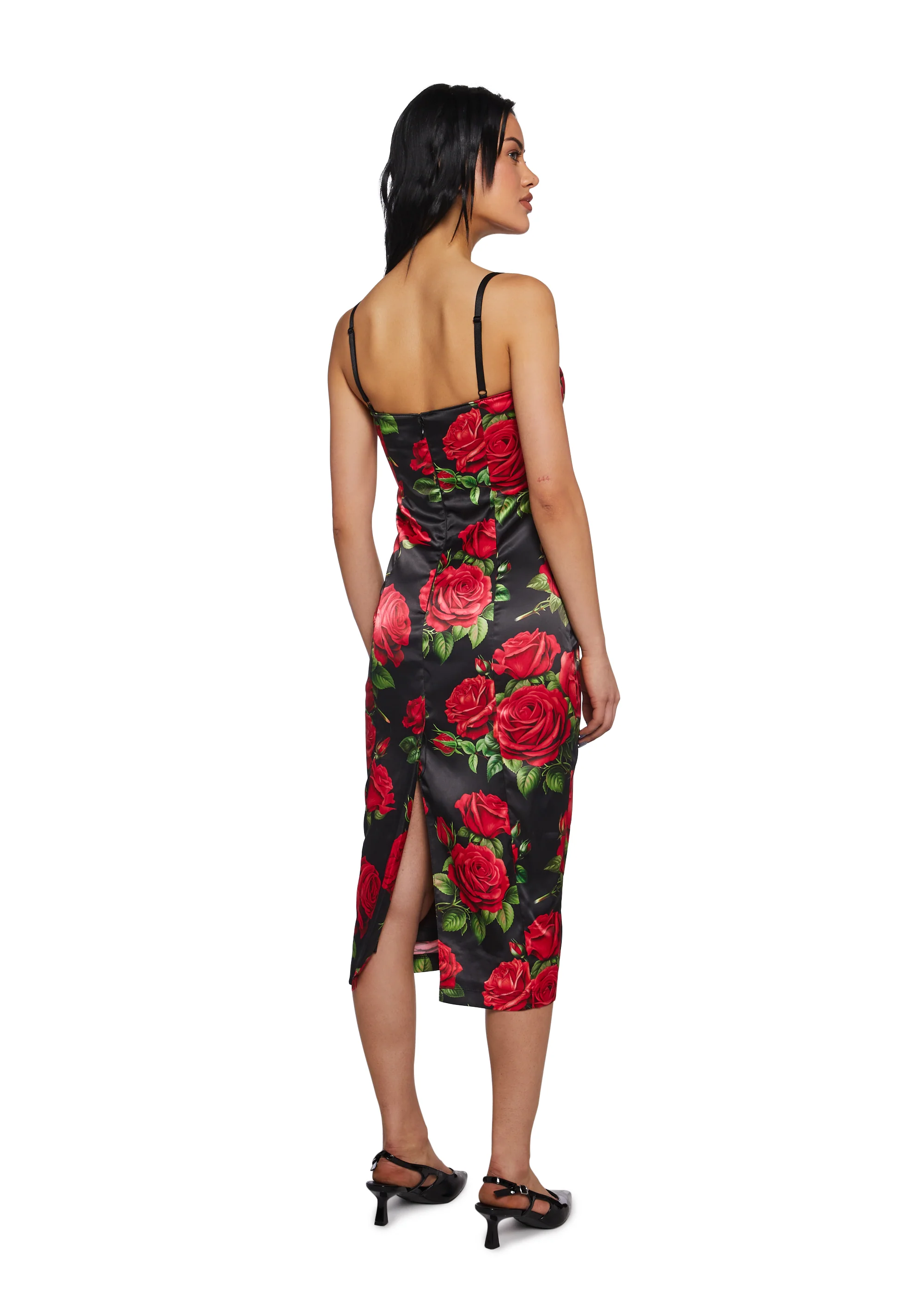 Romantic Getaway Midi Dress - Black - Image 4
