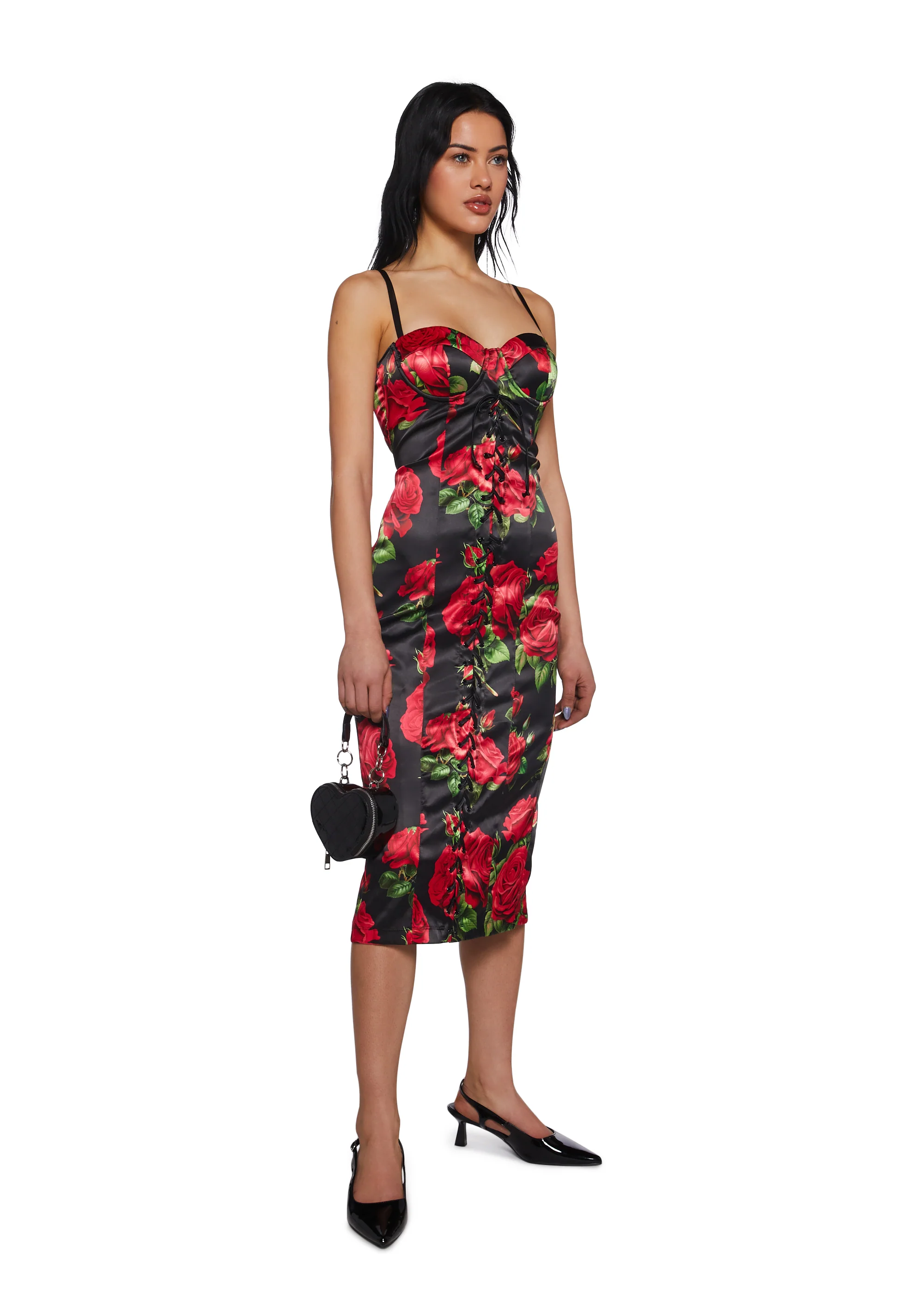 Romantic Getaway Midi Dress - Black - Image 5