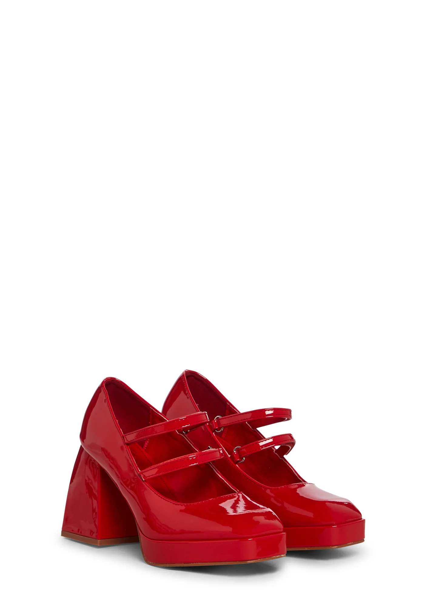 Romantic Harmony Block Heels - Red - Image 3