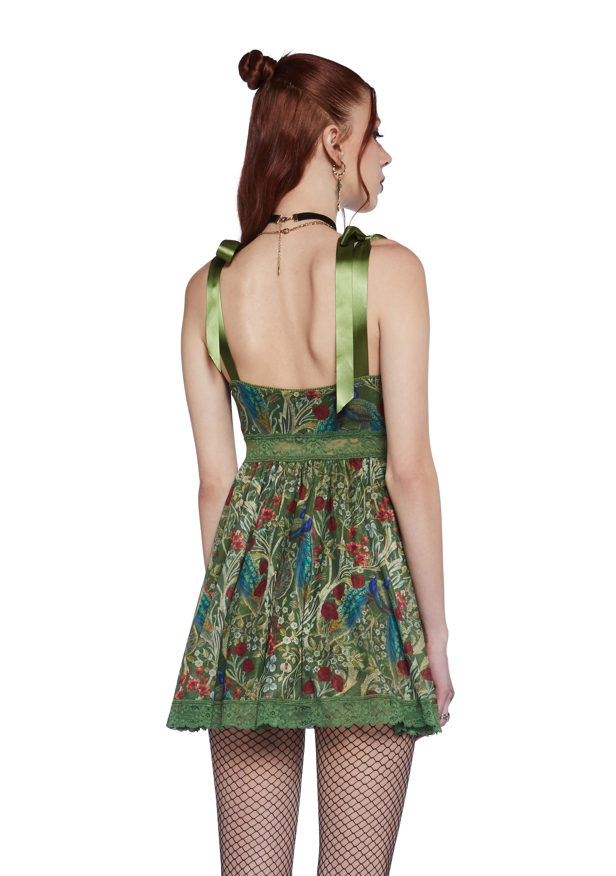 Romantic Mirage Babydoll Dress - Green - Image 4