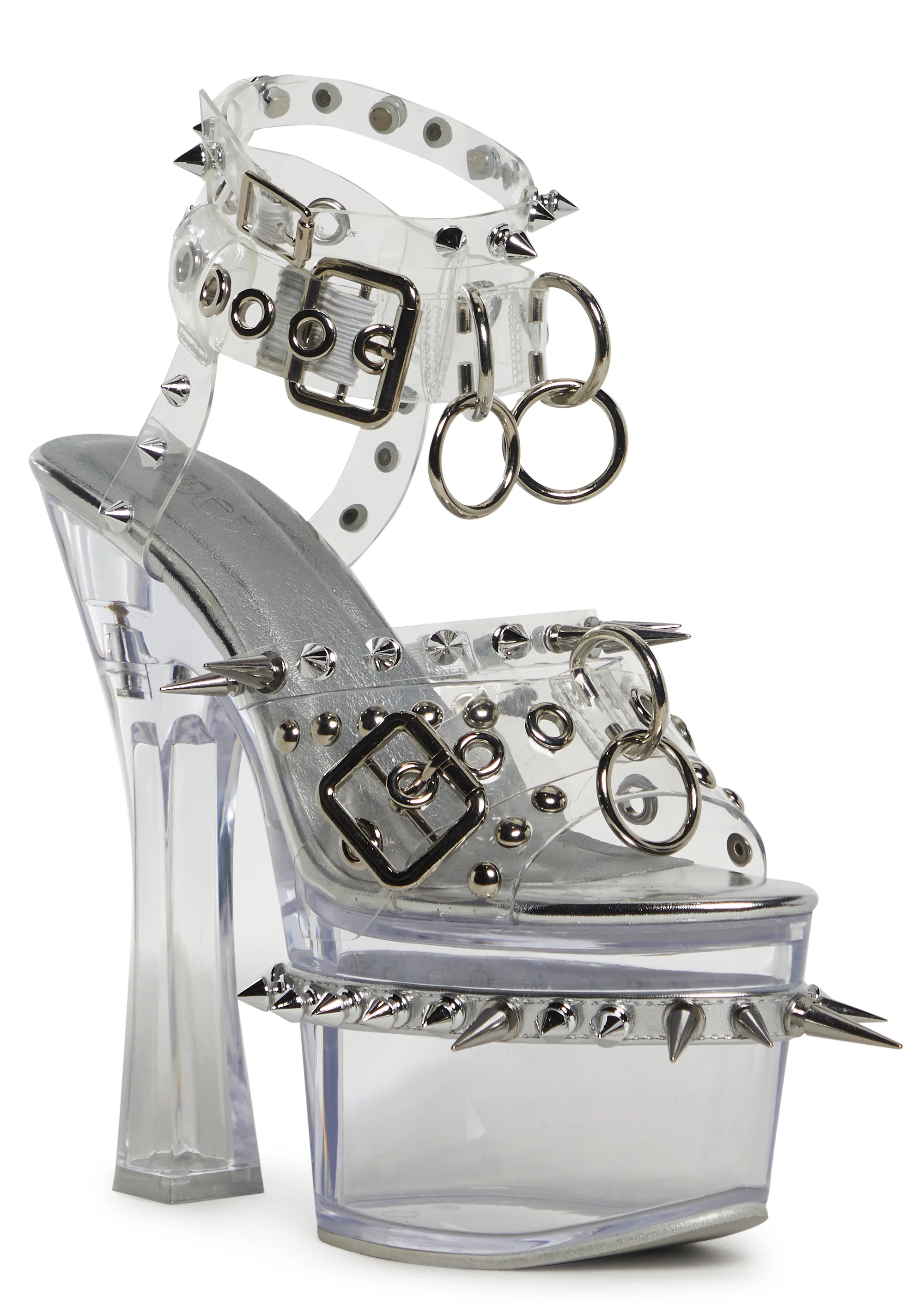 Romantic Misfit Platform Heels - Silver - Image 2