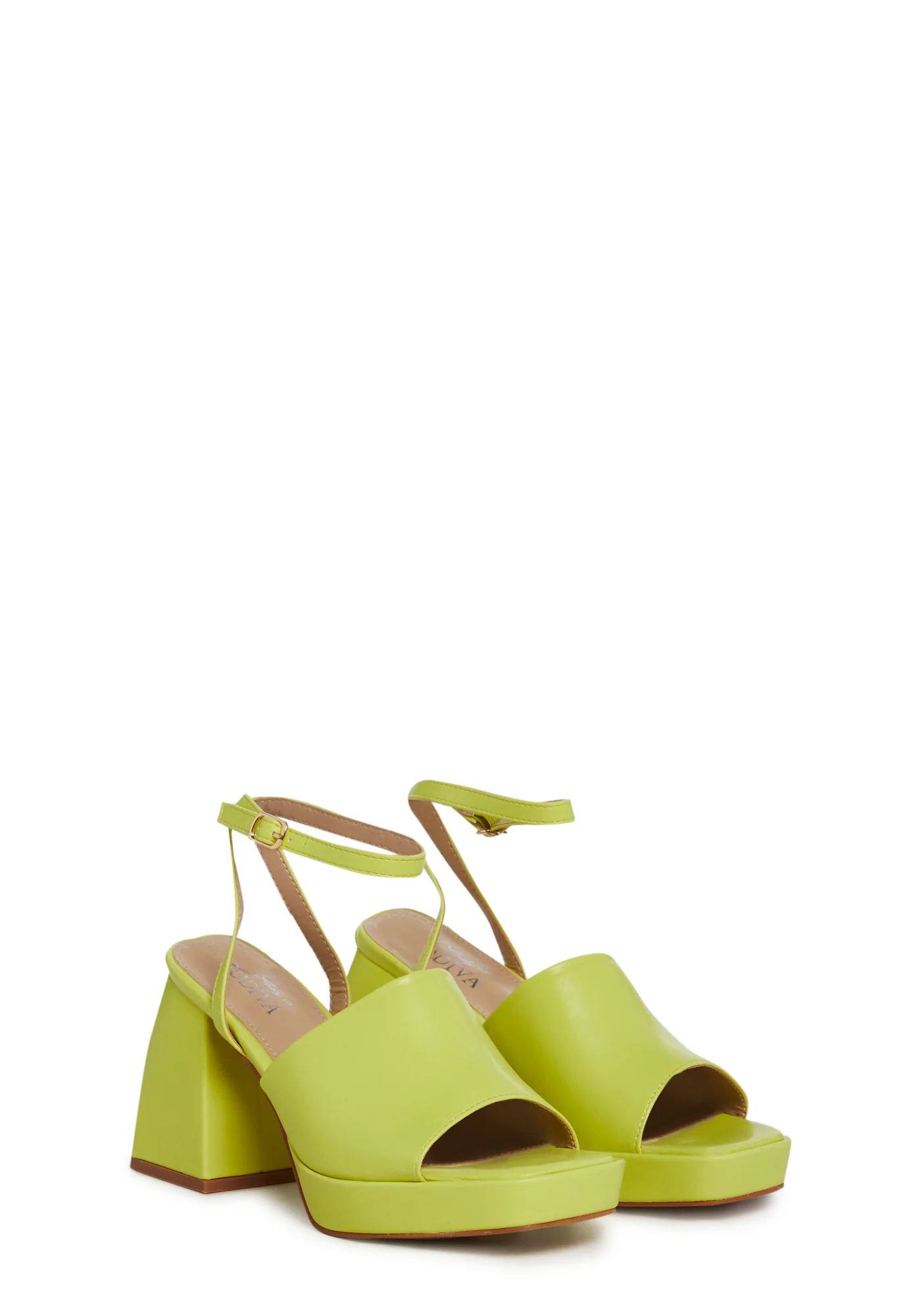 Romantic Ride Block Heels- Green - Image 3