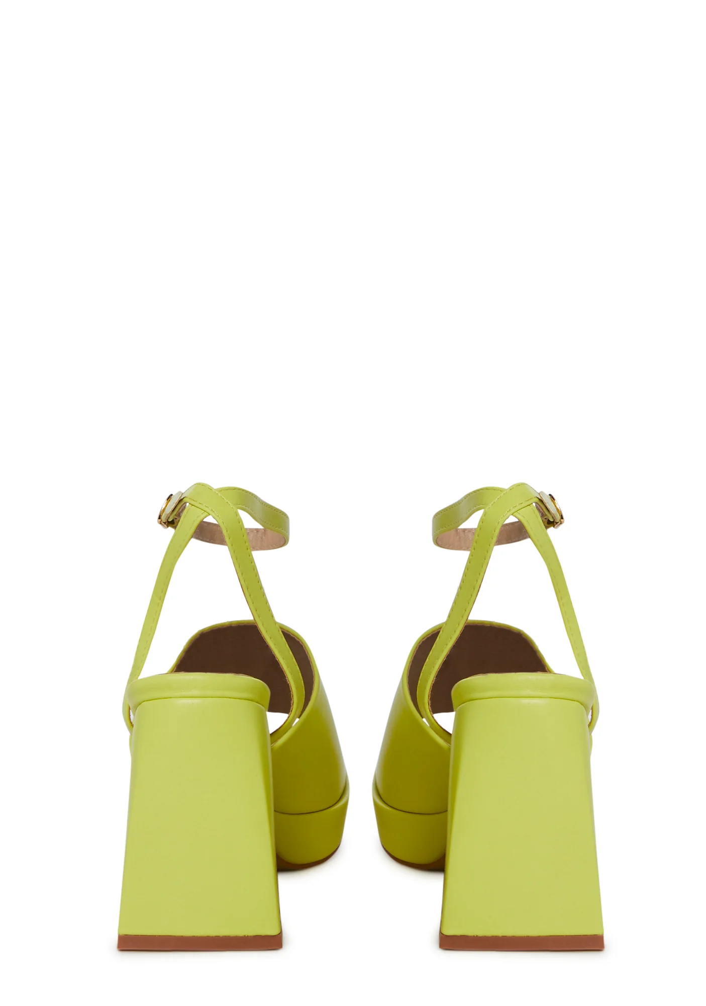 Romantic Ride Block Heels- Green - Image 4