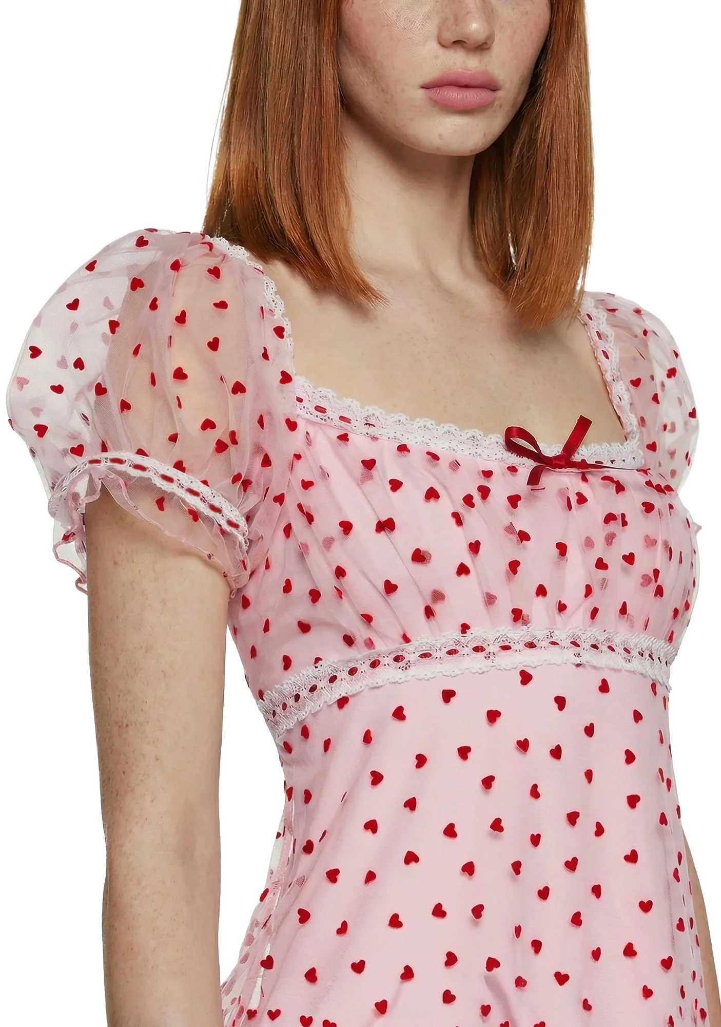 Romantic Words Babydoll Dress - Pink - Image 5