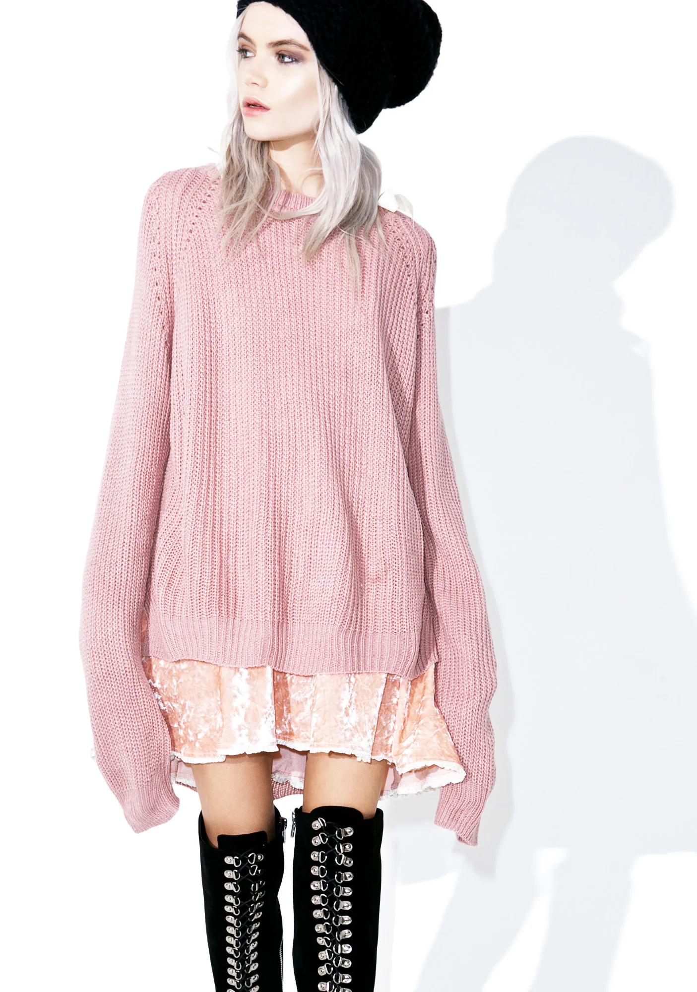 Romanticize Lace-Up Sweater - Image 4