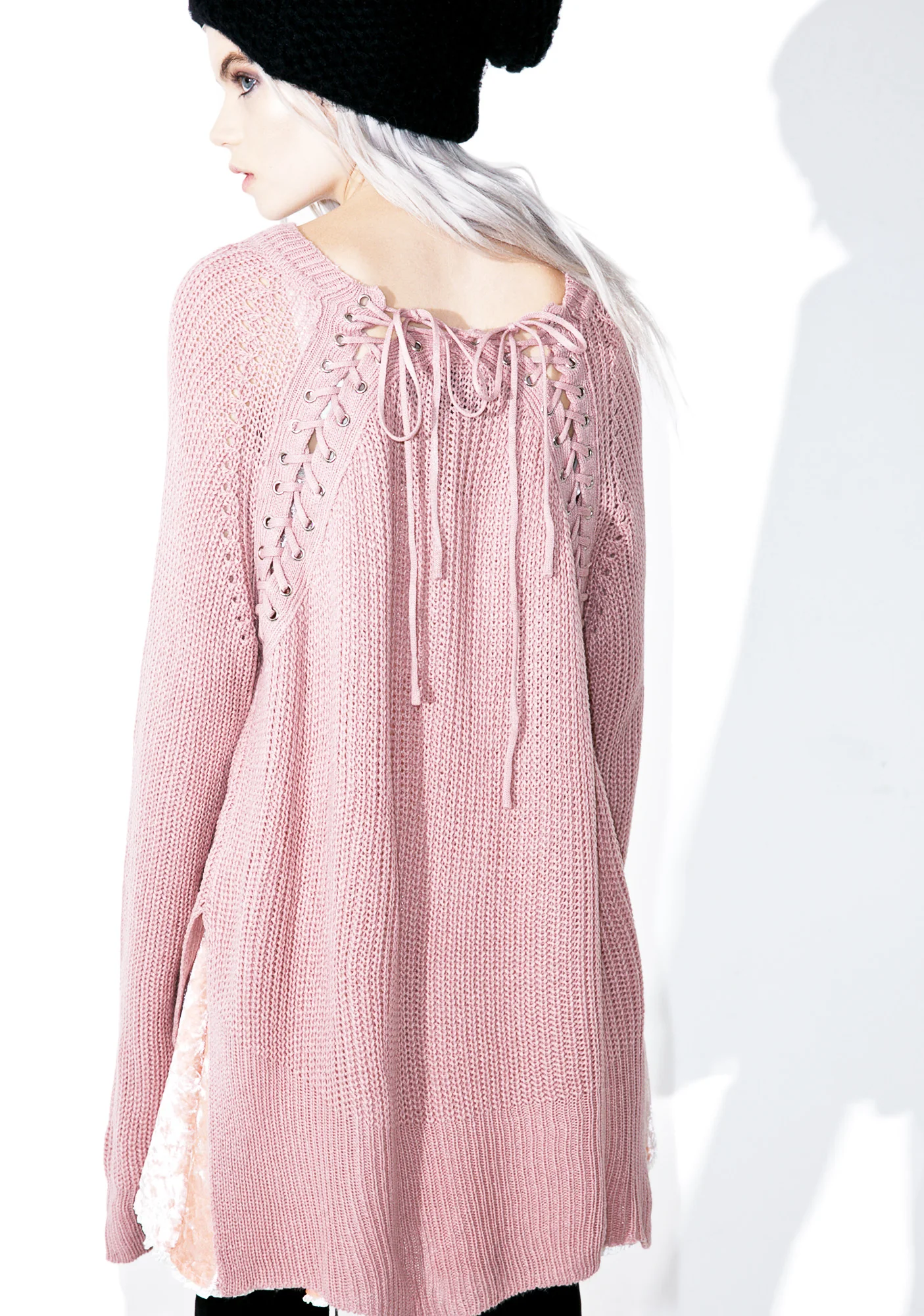 Romanticize Lace-Up Sweater - Image 5