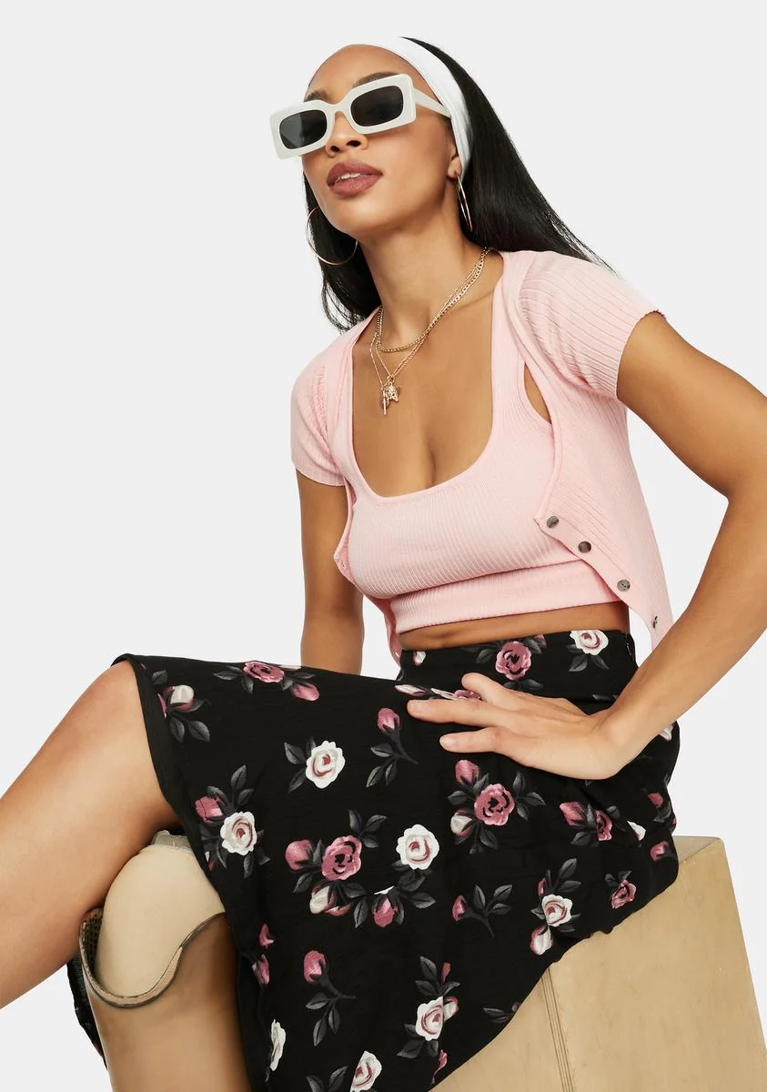 Rose Brownie Points Crop Tank - Image 2