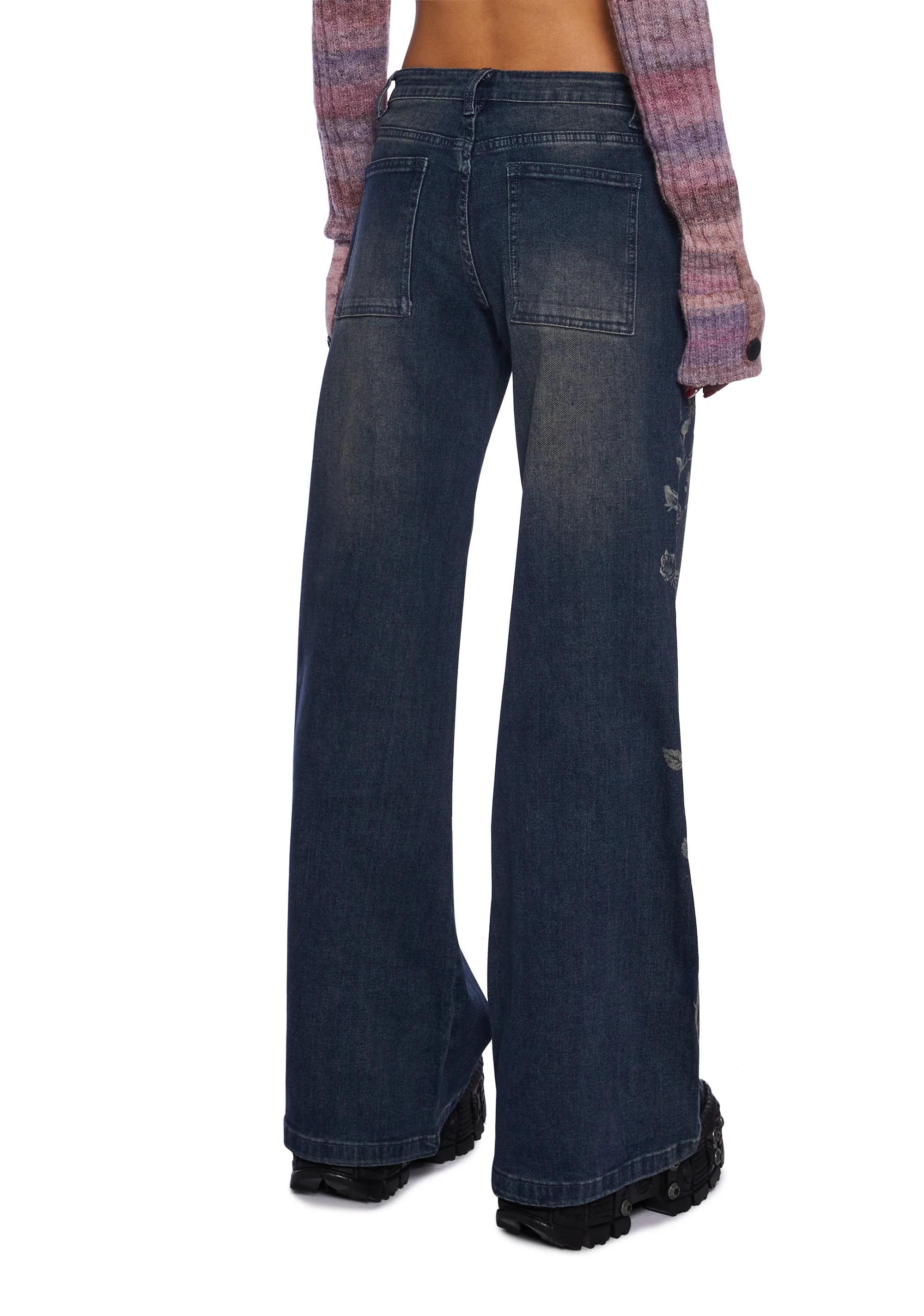 Rose Sightings Wide Leg Jeans - Image 3
