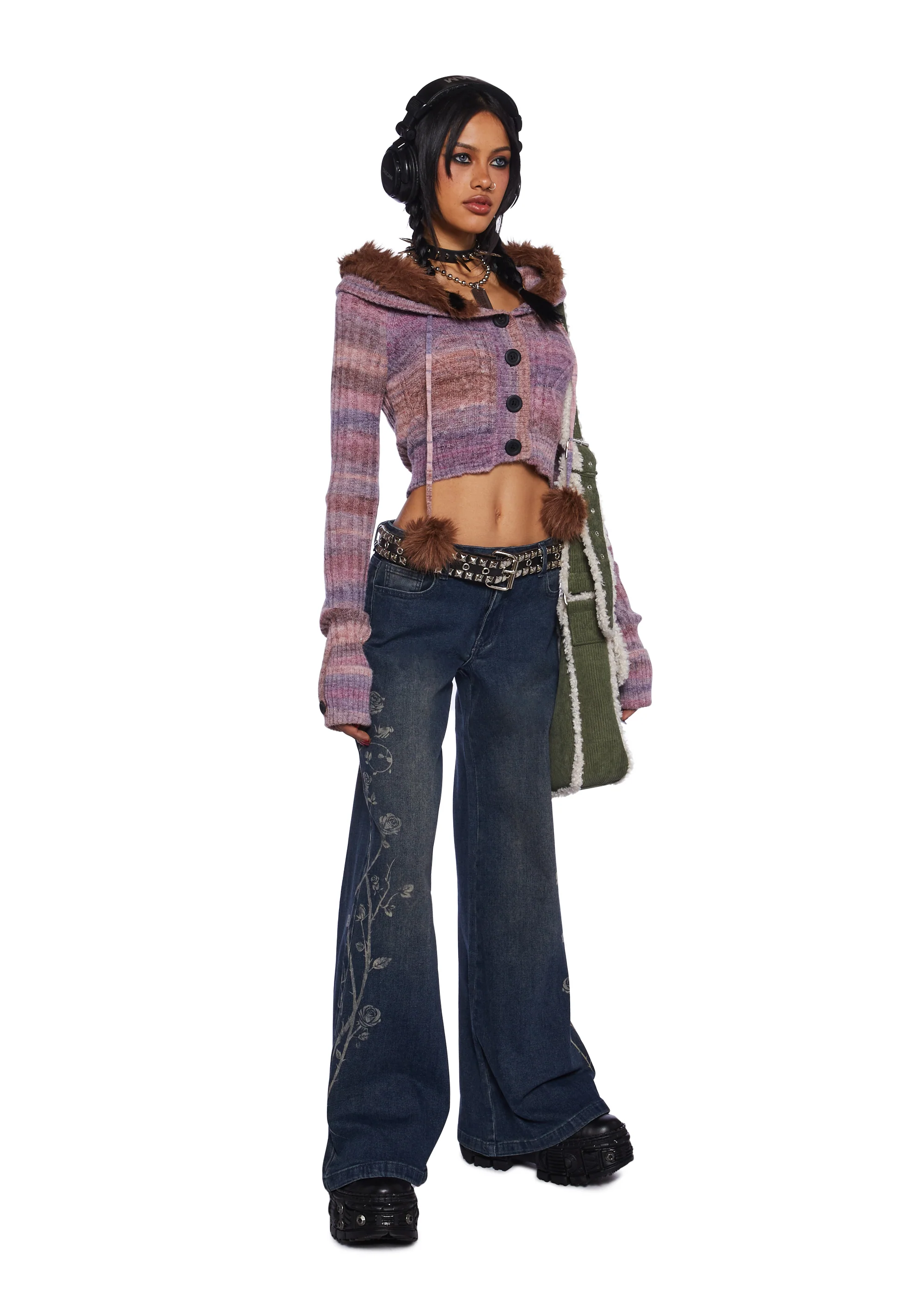Rose Sightings Wide Leg Jeans - Image 4