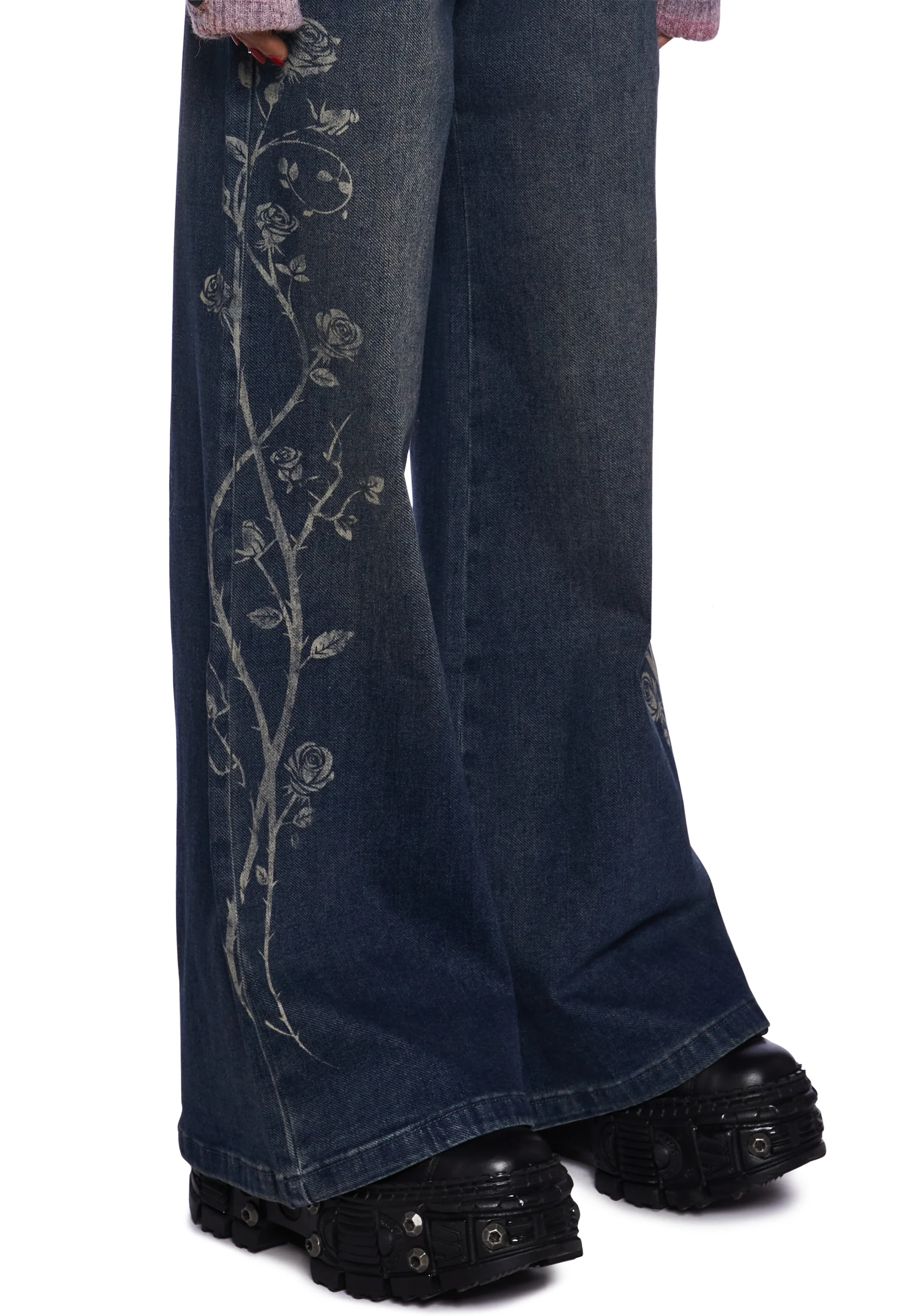 Rose Sightings Wide Leg Jeans - Image 5