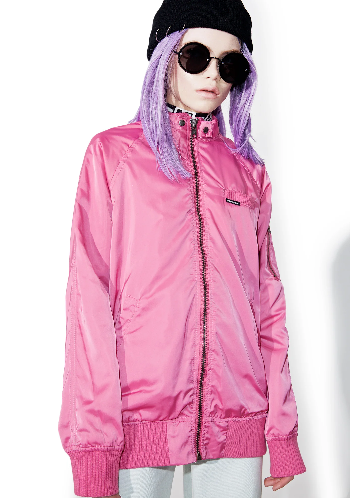 Rose Washed Satin Boyfriend Jacket - Image 4
