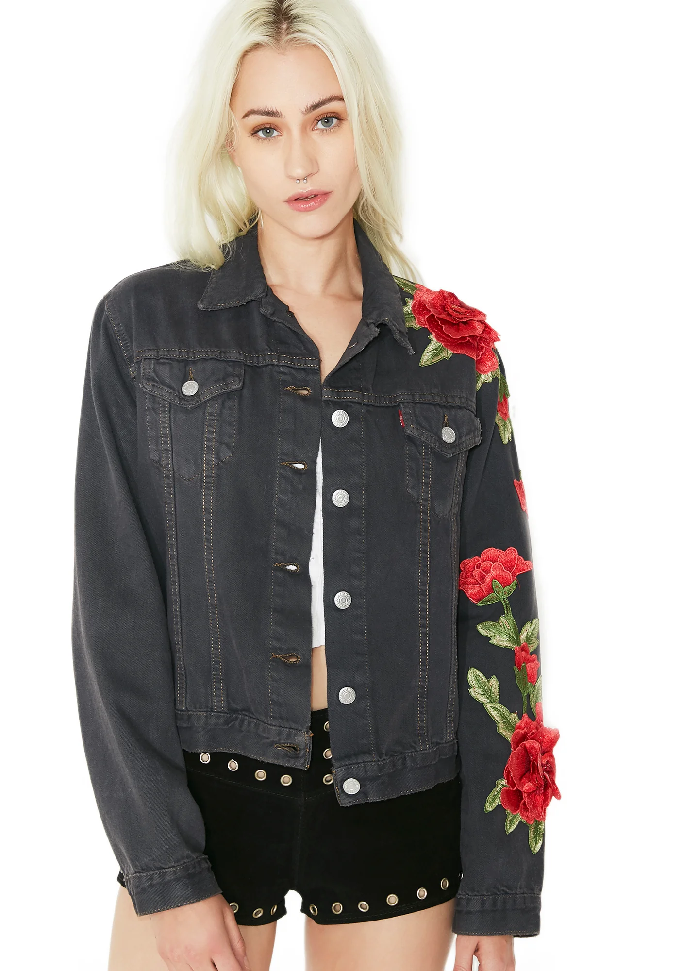 Roses Denim Jacket - Image 2