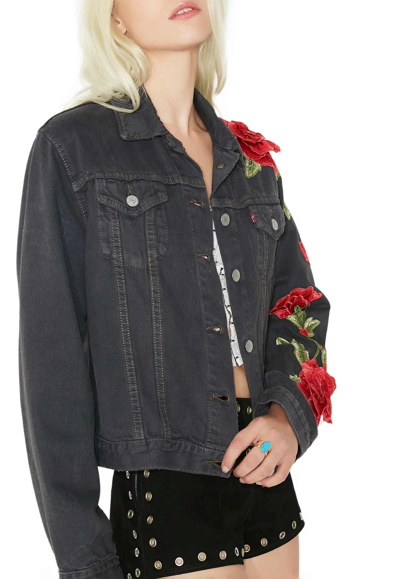 Roses Denim Jacket - Image 3