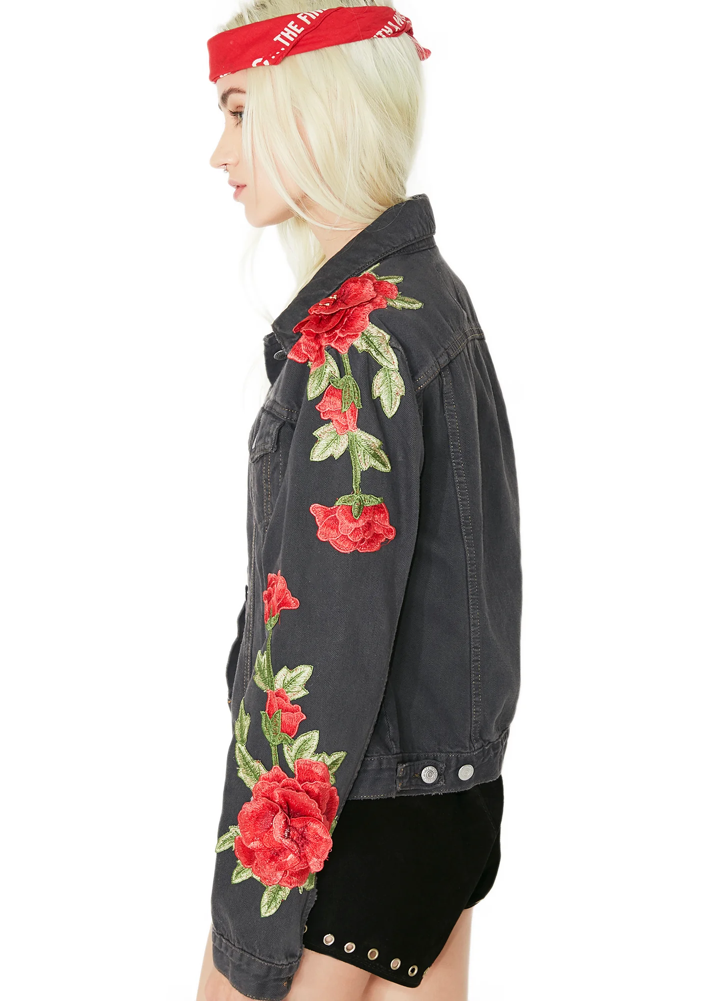 Roses Denim Jacket - Image 4