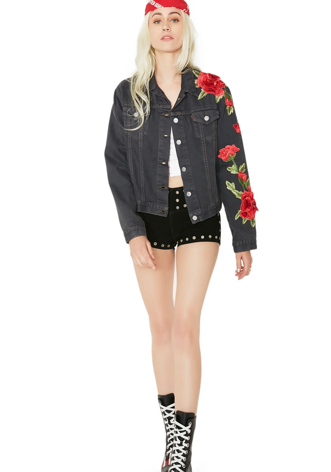 Roses Denim Jacket - Image 5
