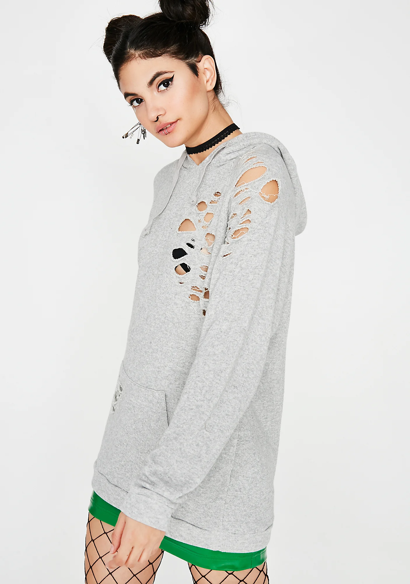 Rough Daze Distressed Hoodie - Image 2